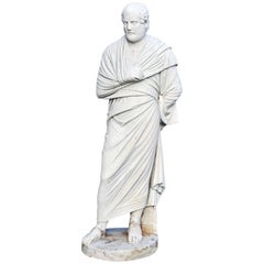 18th Century Life-Size Marble Statue of Aristide the Athenian after the Antique