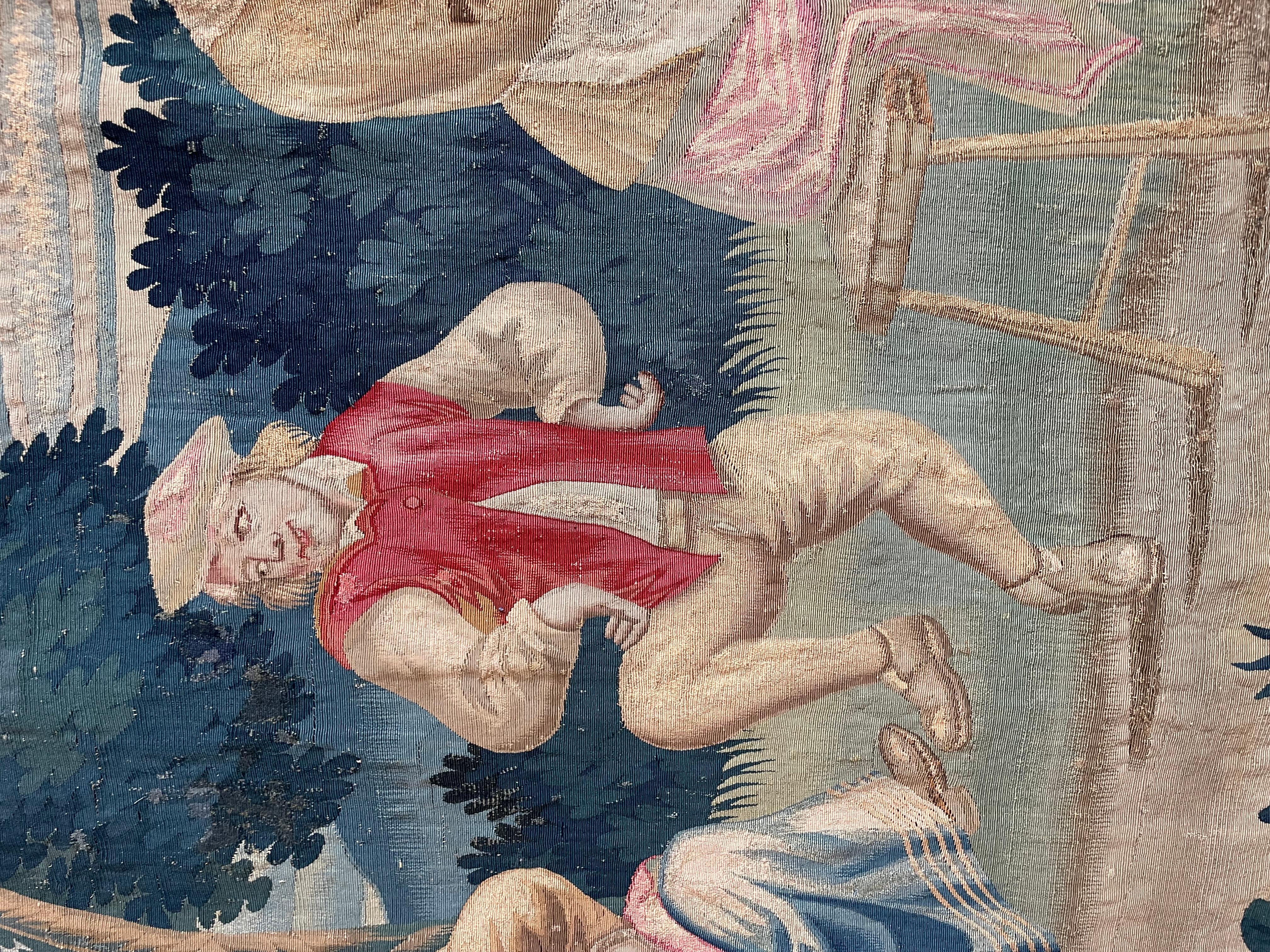 Tapisserie Lille du 18ème siècle en laine et soie d'après Teniers du G. Wernier W en vente 6