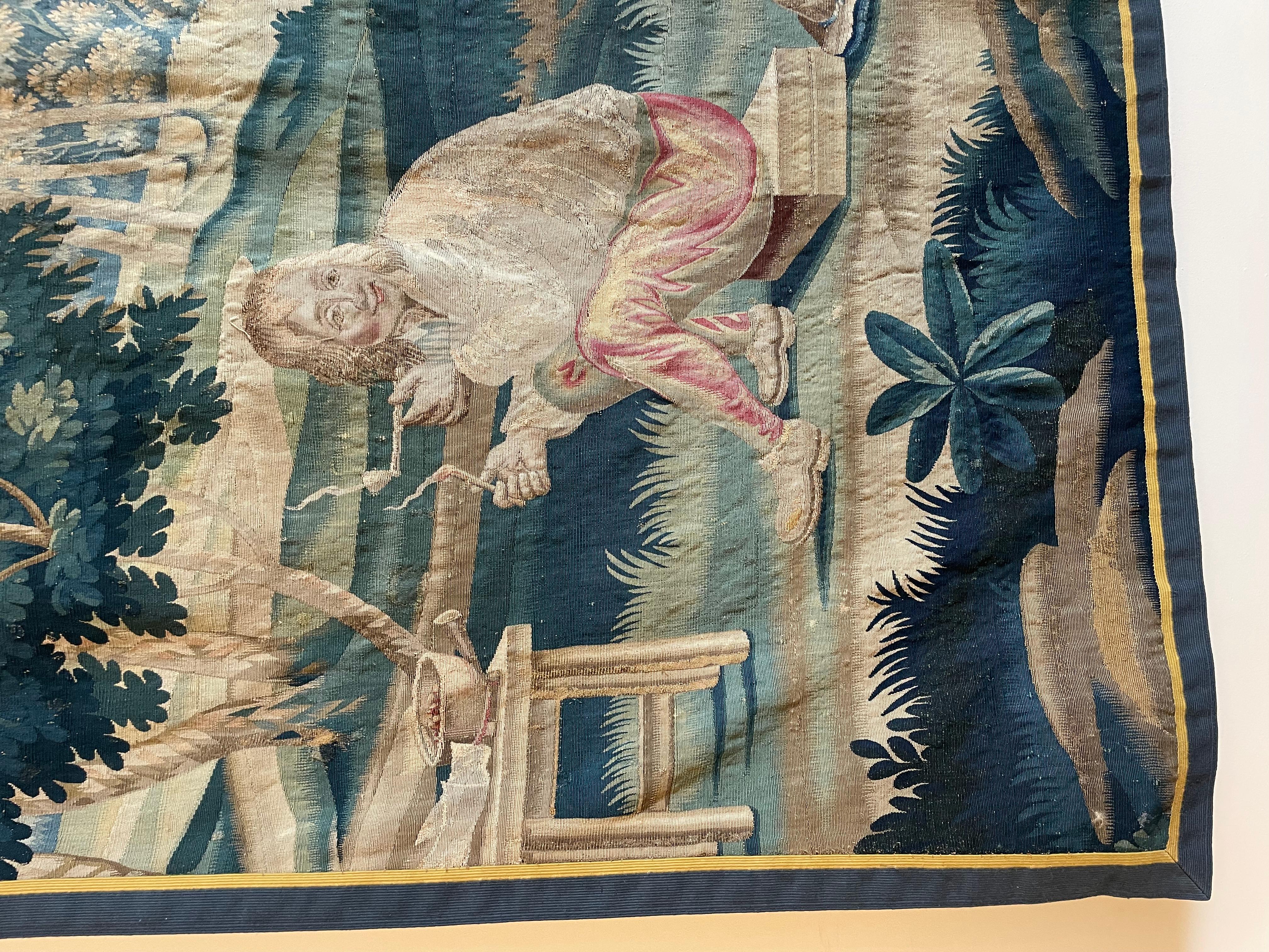 Laine Tapisserie Lille du 18ème siècle en laine et soie d'après Teniers du G. Wernier W en vente