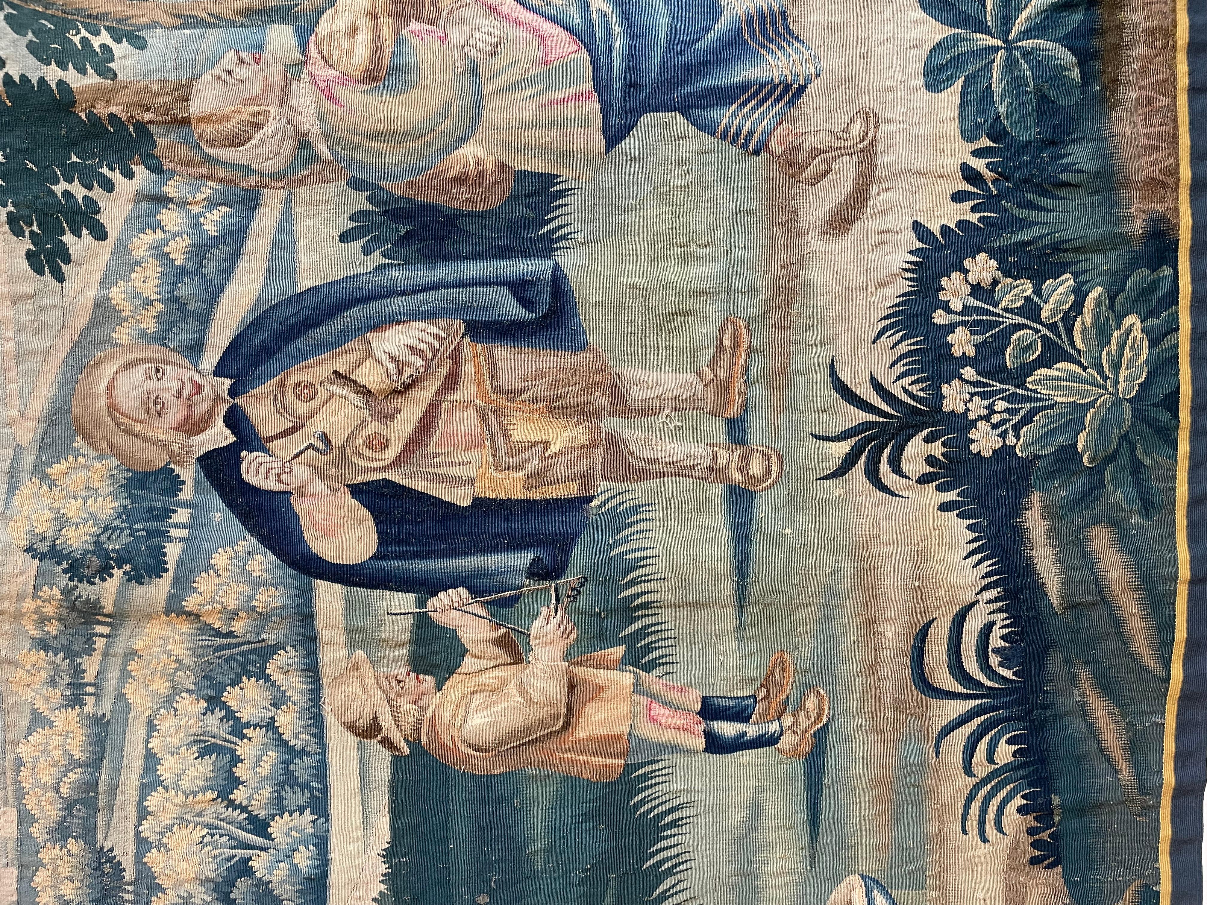 Tapisserie Lille du 18ème siècle en laine et soie d'après Teniers du G. Wernier W en vente 1