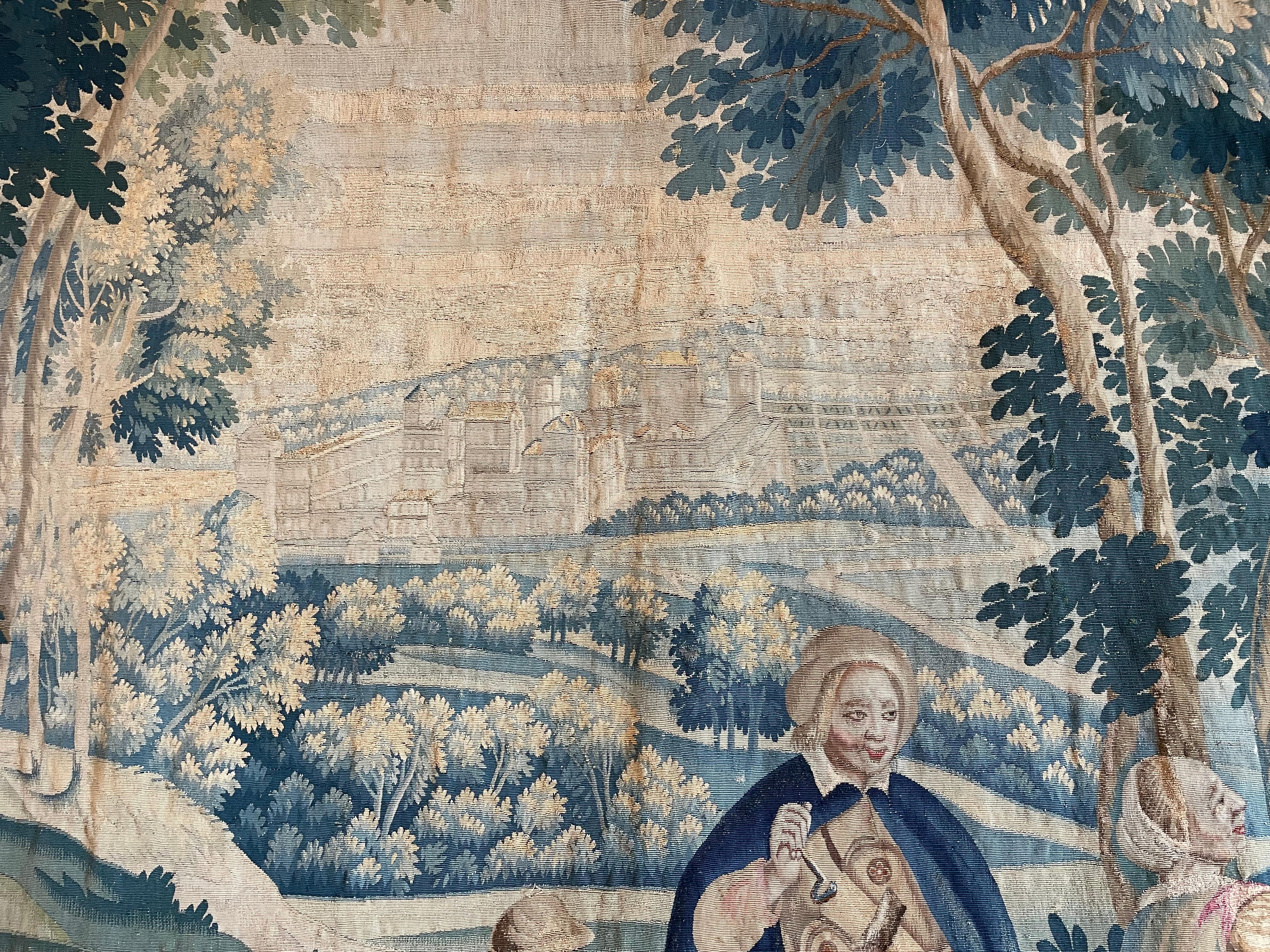 Tapisserie Lille du 18ème siècle en laine et soie d'après Teniers du G. Wernier W en vente 2