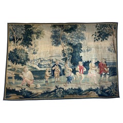 18th Century Lille Tapestry In Wool And Silk After Teniers From The G. Wernier W