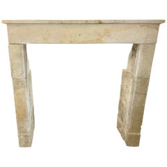 18th Century Limestone Fireplace from France