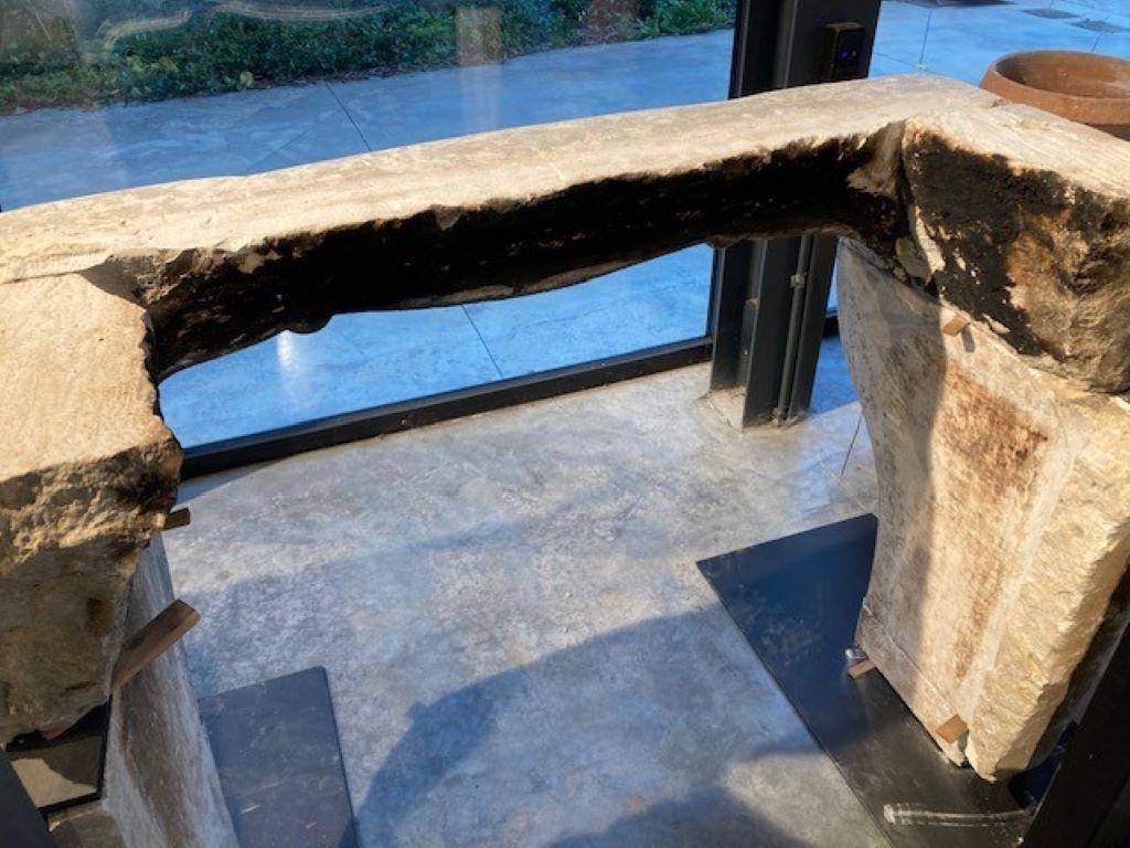 18th Century Limestone Fireplace Mantel For Sale 1