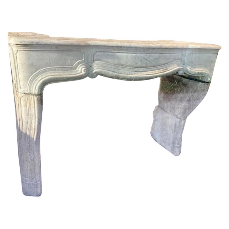 18th Century Limestone Fireplace Mantel