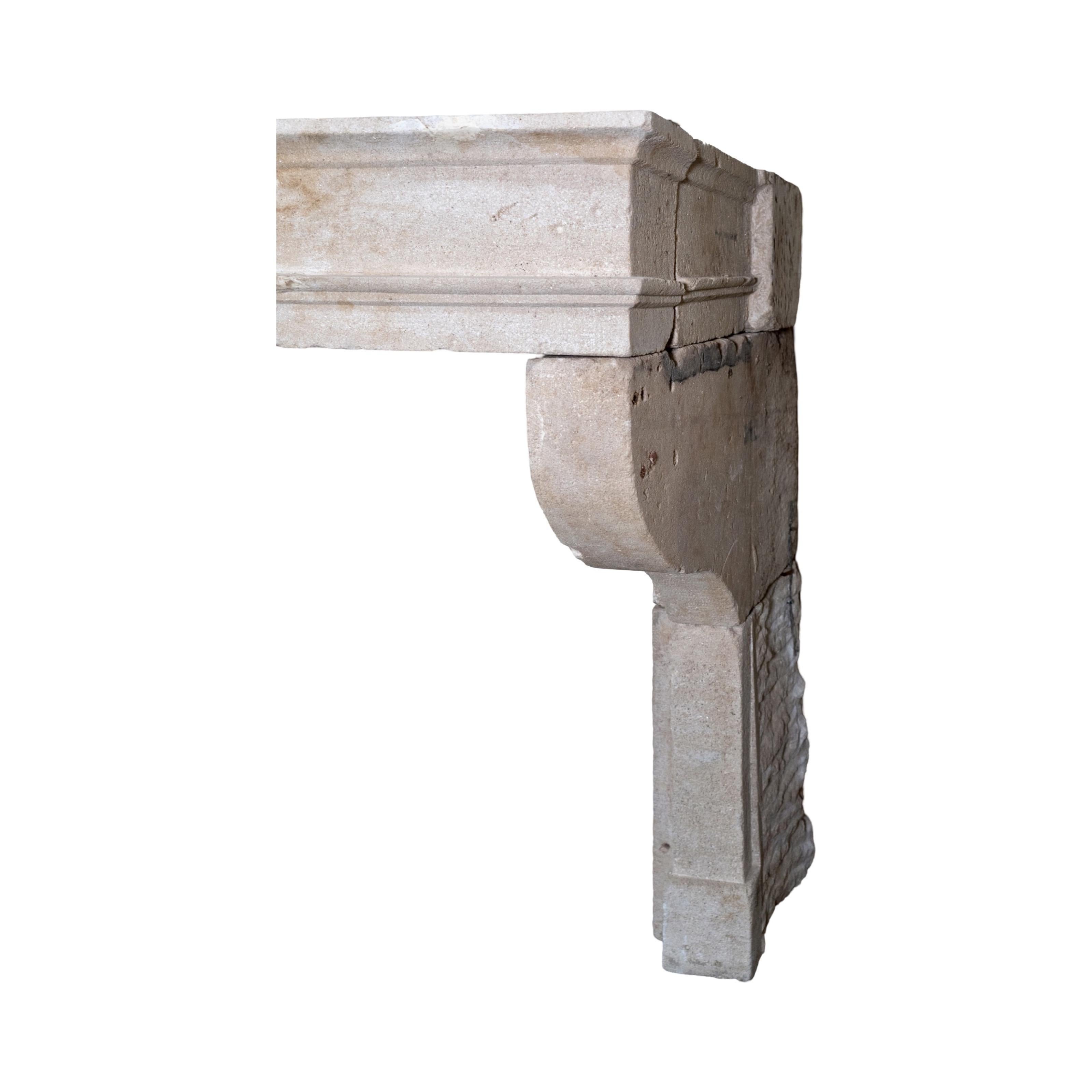 French Limestone Mantel For Sale 5