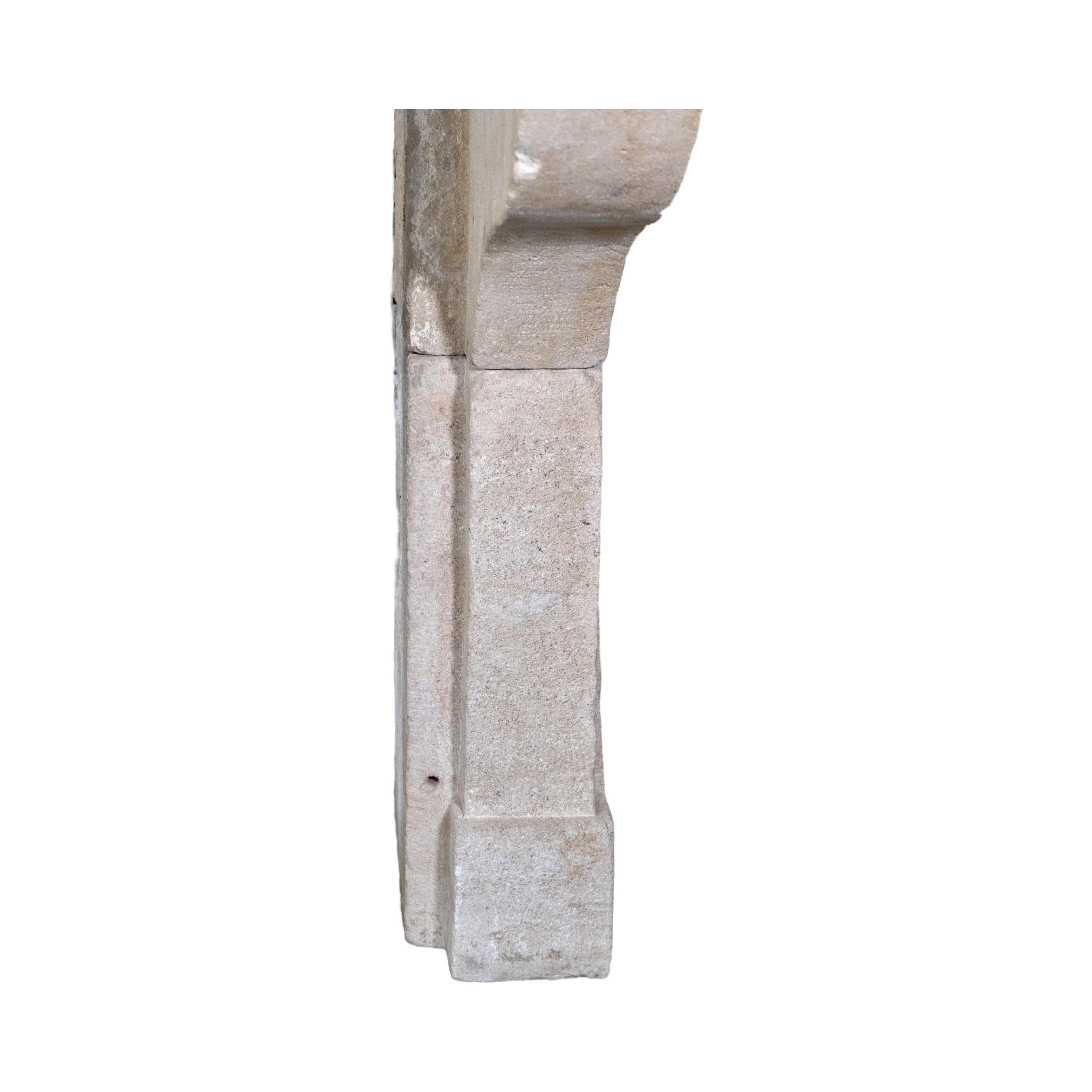 French Limestone Mantel For Sale 7