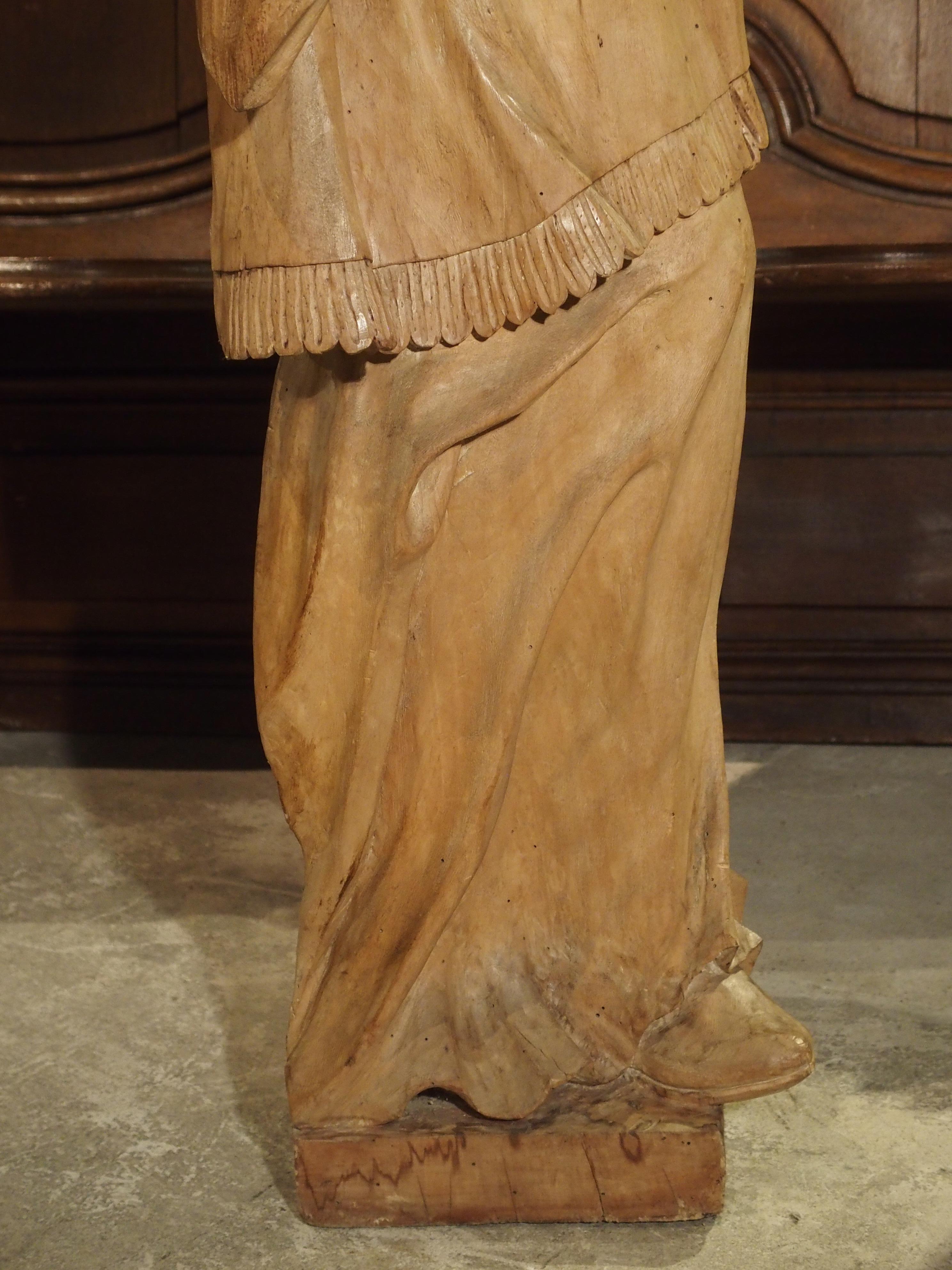 18th Century Limewood Statue of Saint Aloysius Gonzaga, circa 1730 2