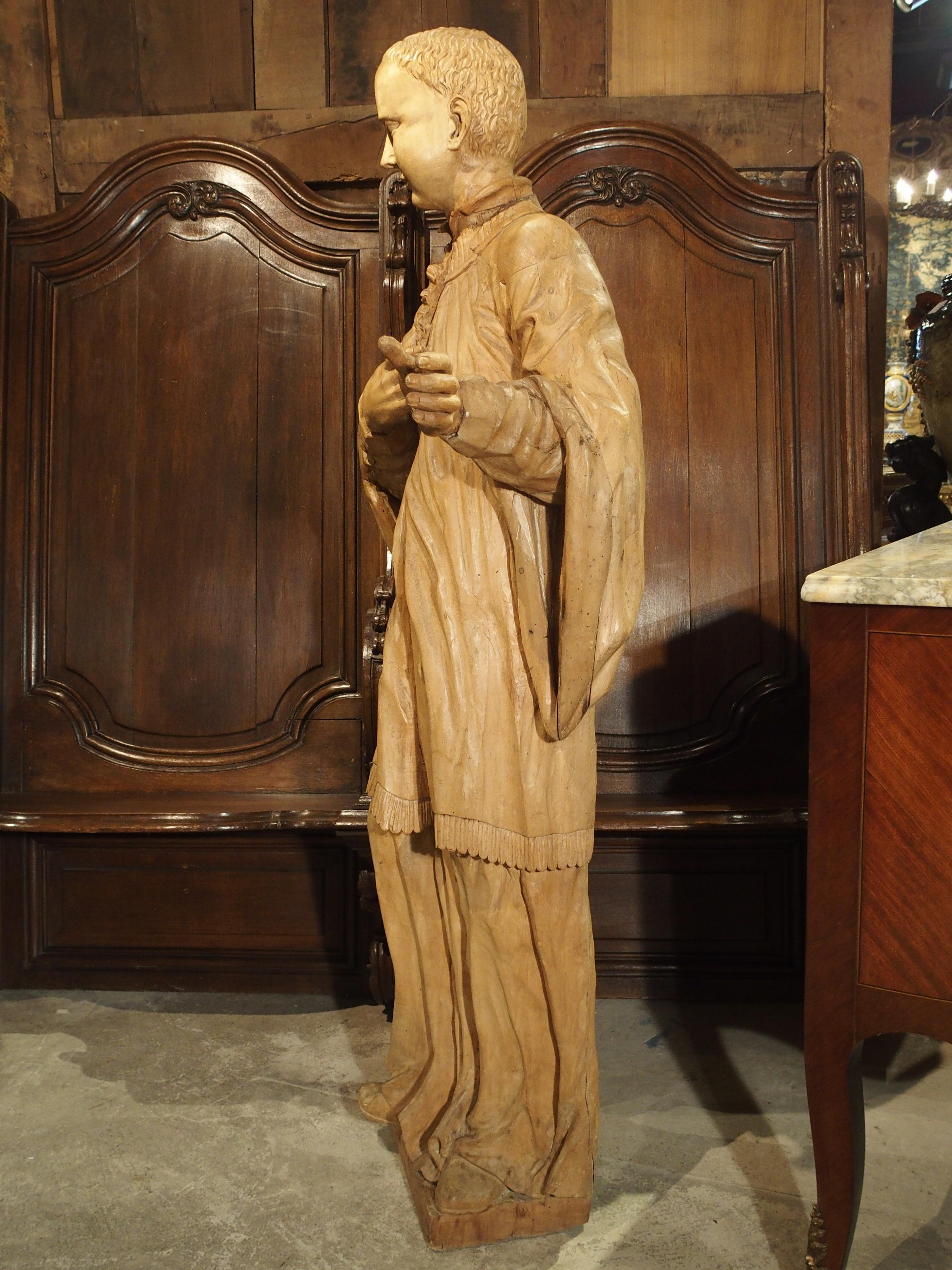 18th Century Limewood Statue of Saint Aloysius Gonzaga, circa 1730 6