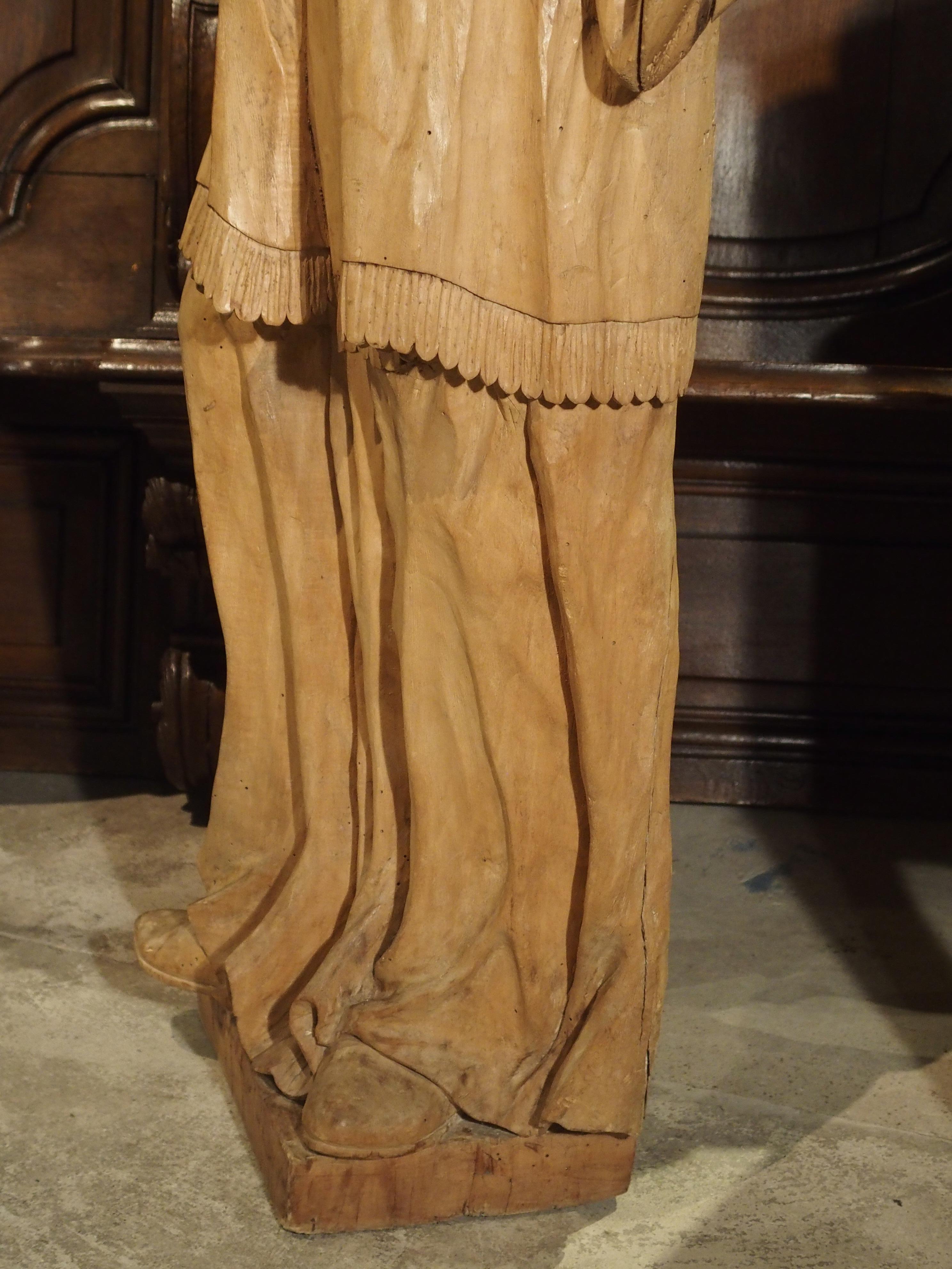 18th Century Limewood Statue of Saint Aloysius Gonzaga, circa 1730 7