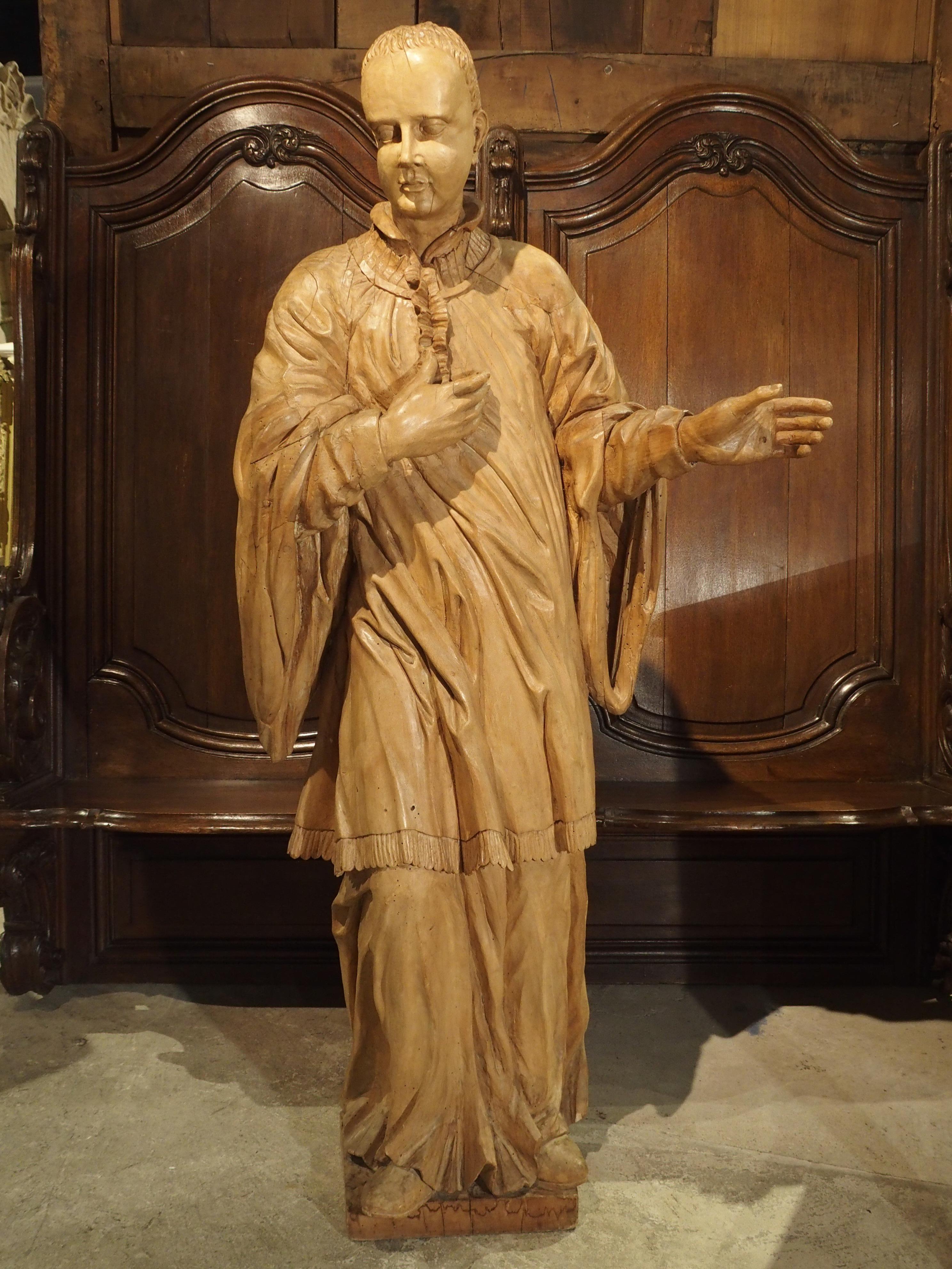 18th Century Limewood Statue of Saint Aloysius Gonzaga, circa 1730 12