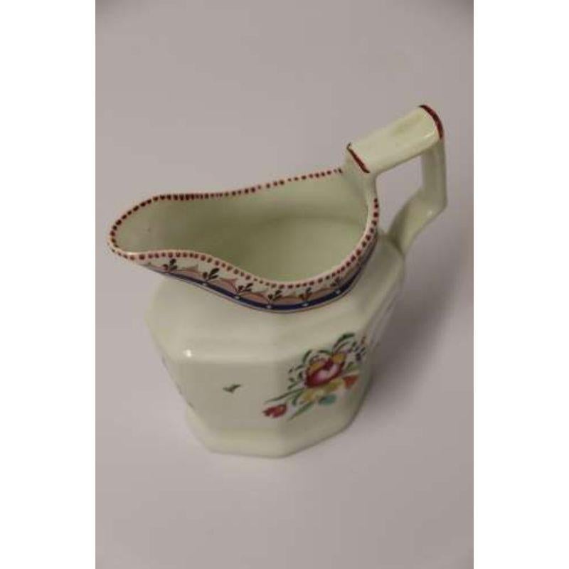 18th Century Liverpool/ Herculaneum Hand Painted Porcelain Cream Jug, c 1795 For Sale 6