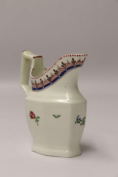 18th Century Liverpool/ Herculaneum Hand Painted Porcelain Cream Jug, c 1795