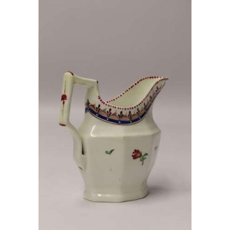 18th Century and Earlier 18th Century Liverpool/ Herculaneum Hand Painted Porcelain Cream Jug, c 1795 For Sale