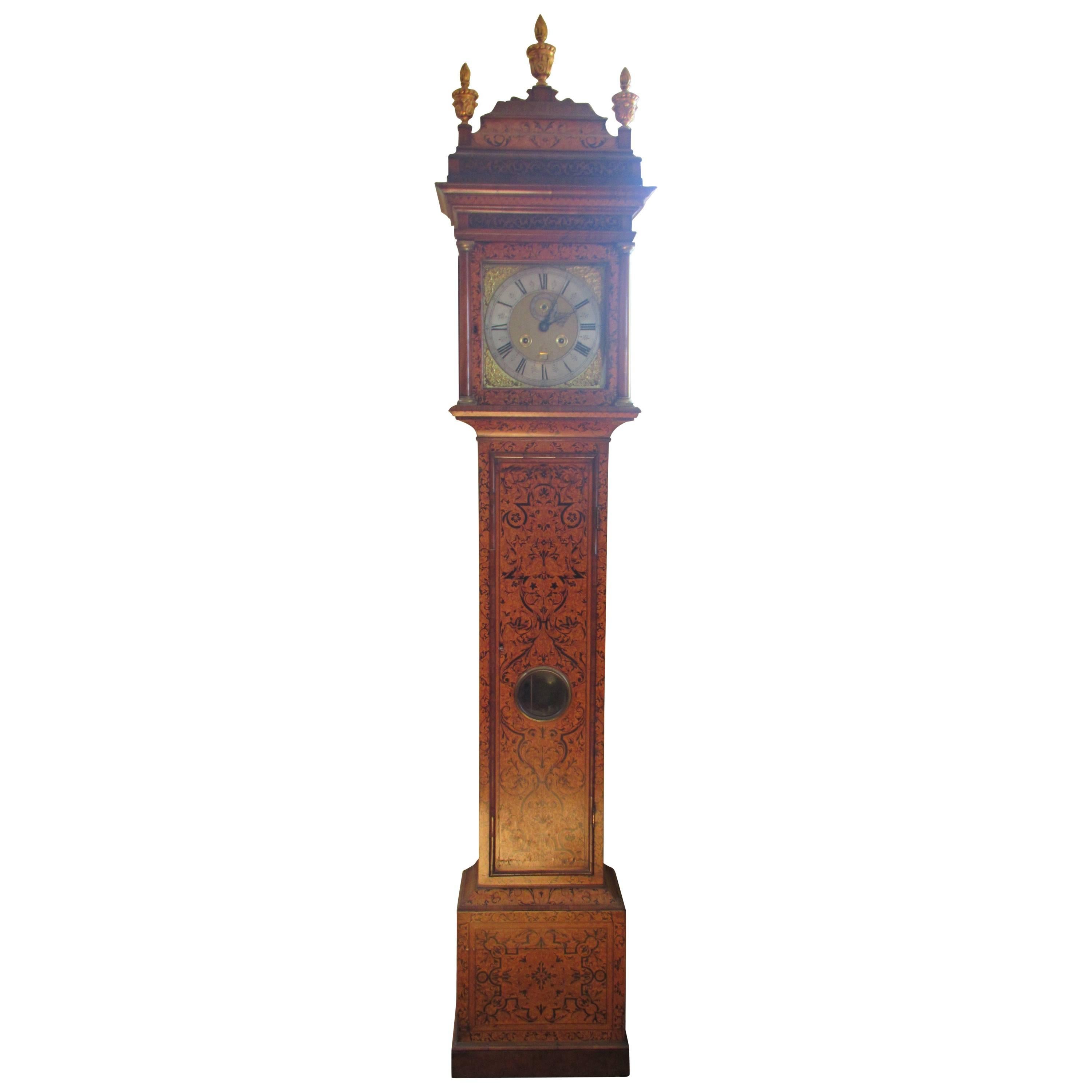 18th Century Long Case Clock by Peter Garon of London For Sale