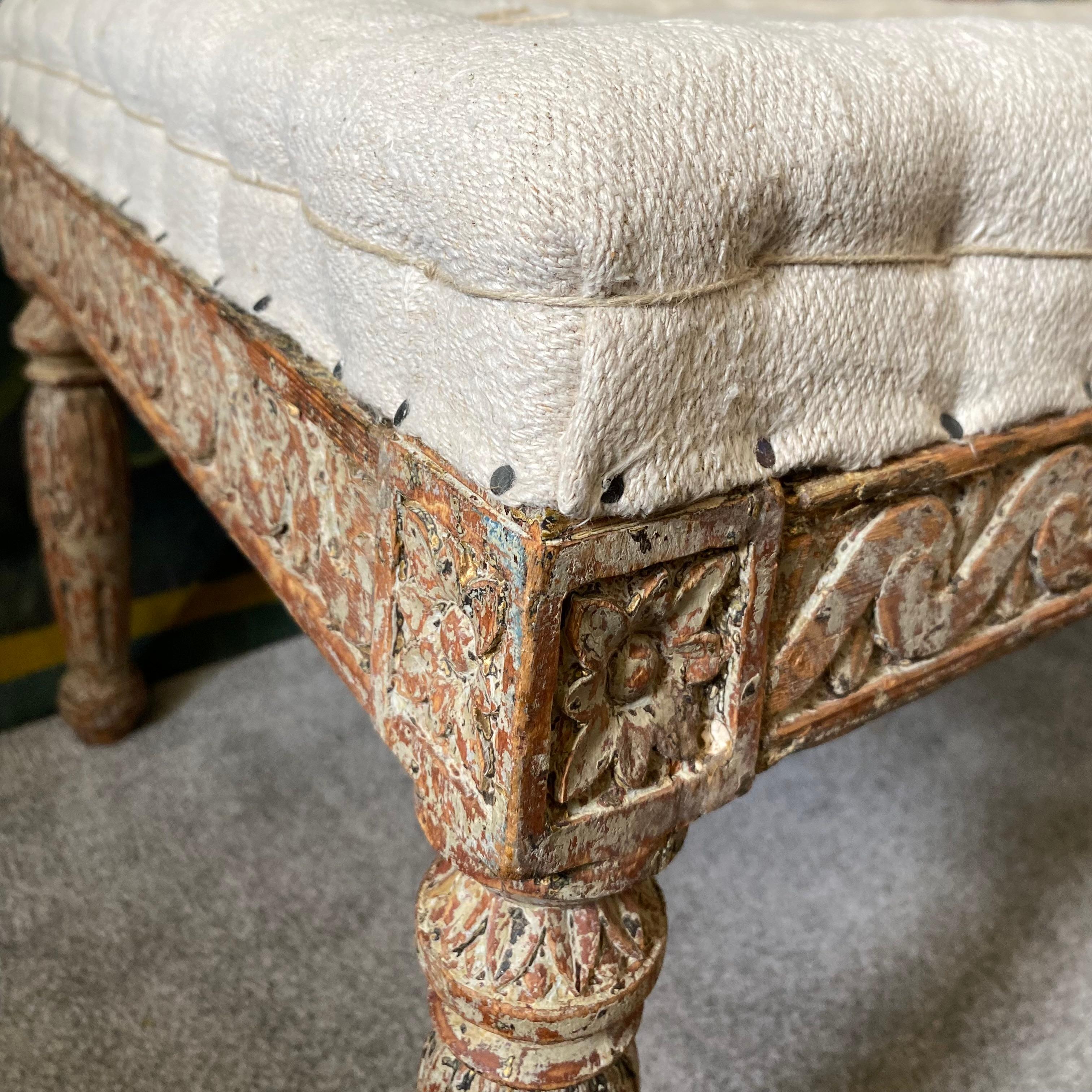 18th Century Long Gustavian Stool /Bench For Sale 3