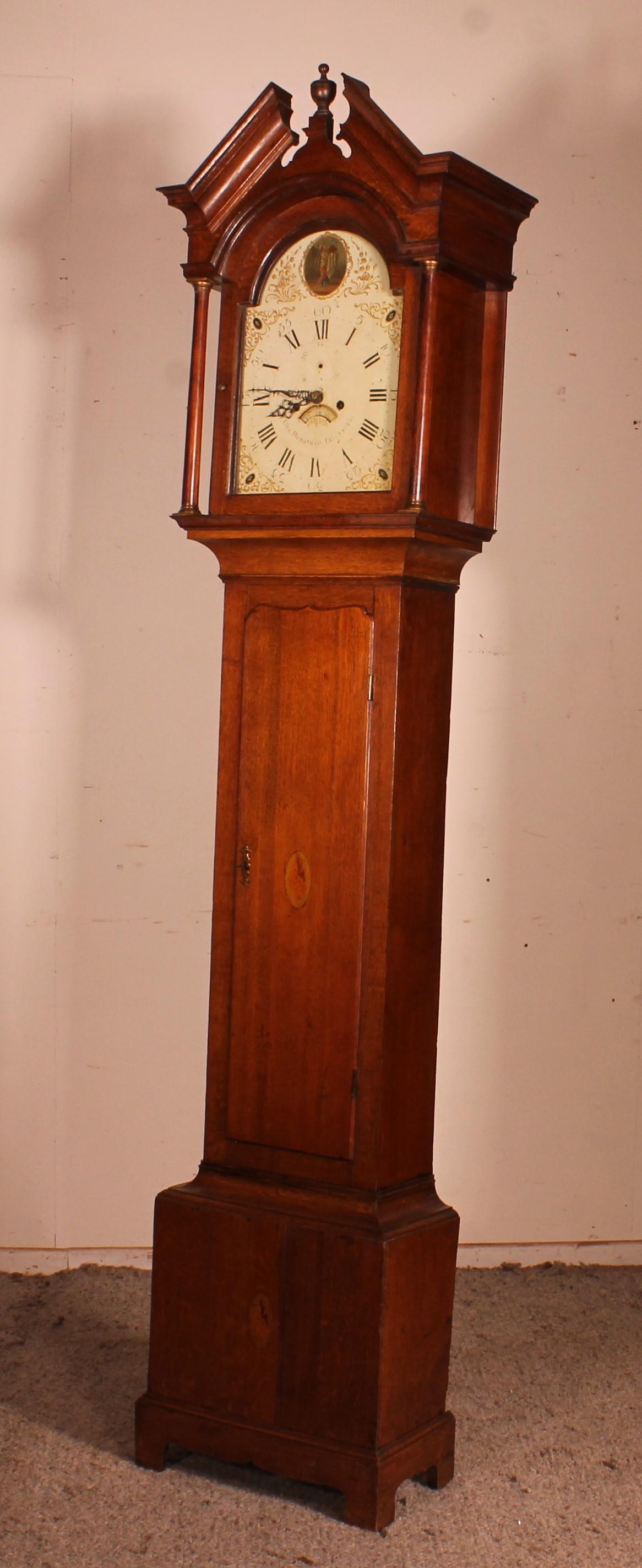 18th Century Longcase Clock by Charles Rowbotham of Leicester For Sale 1