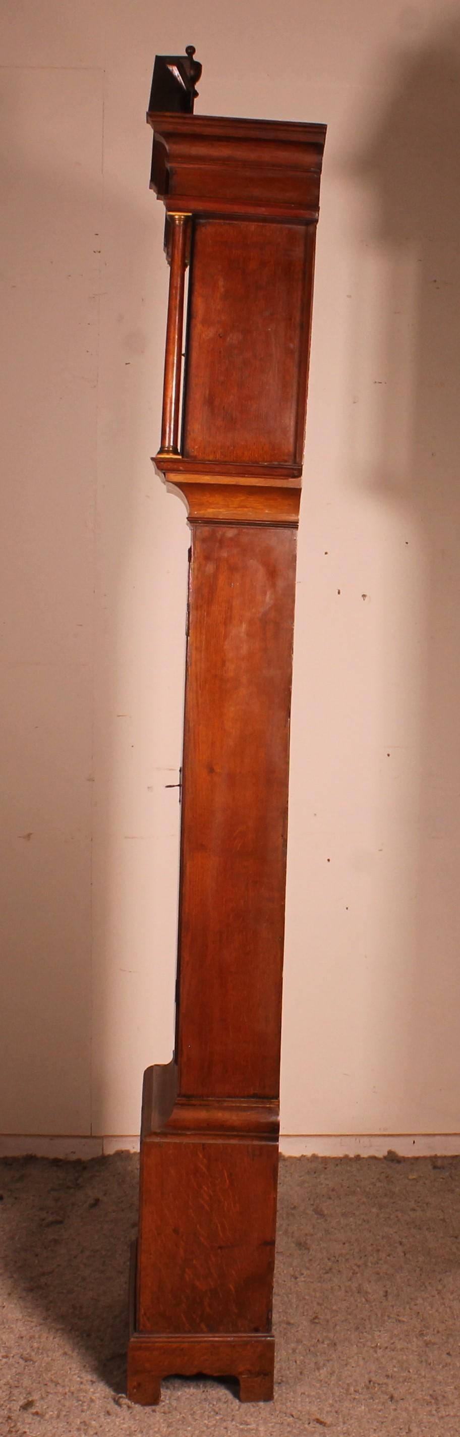 XVIIIe siècle et antérieur Horloge de parquet du XVIIIe siècle par Charles Rowbotham de Leicester en vente