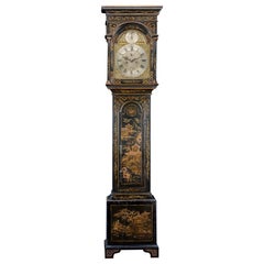 Antique 18th Century Longcase Clock with Chinoiserie Lacquer