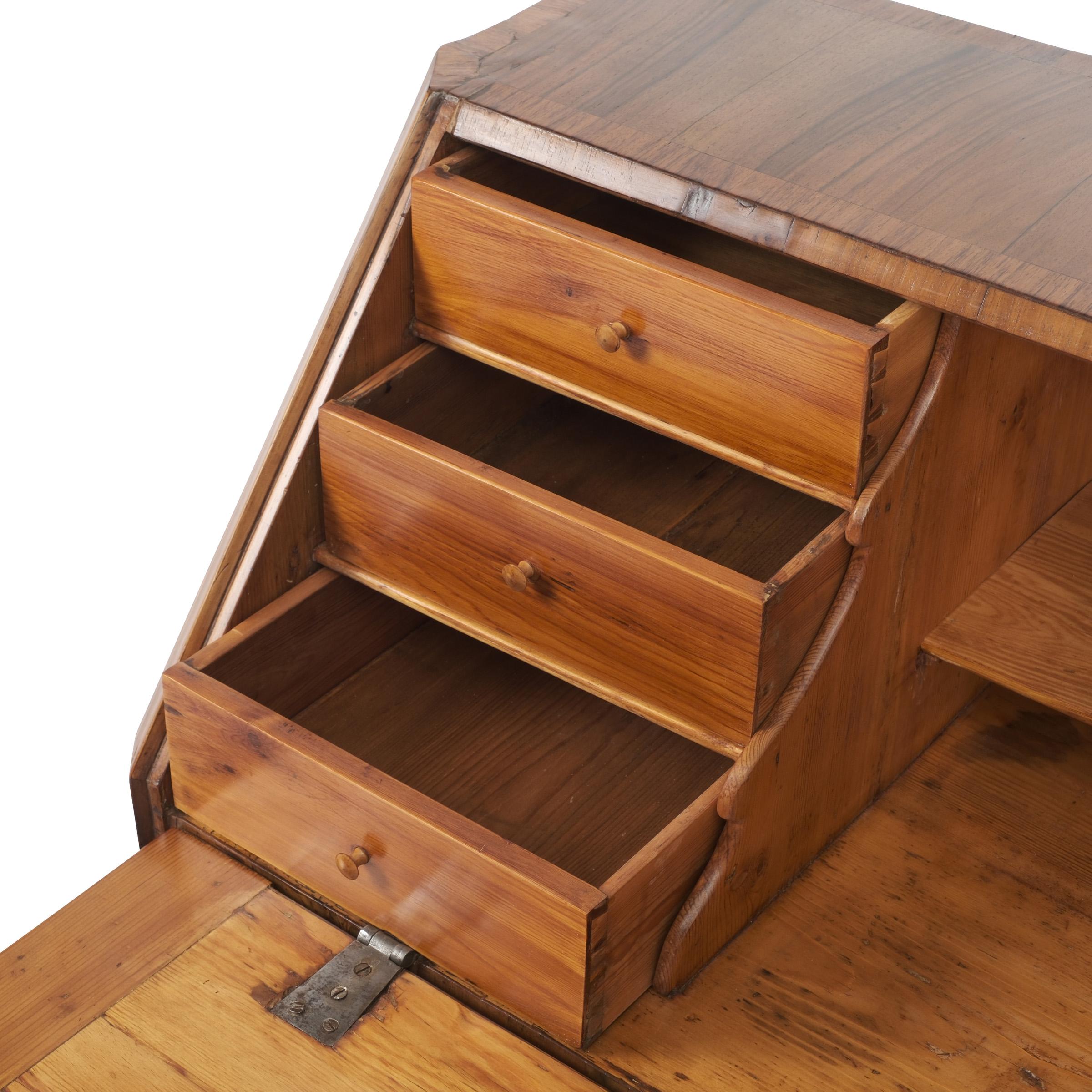 18th Century Louis Seize Rosewood and Walnut Secretaire Secretary For Sale 1