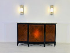 1920s Art Deco Sideboard or Commode with a White Marble Top