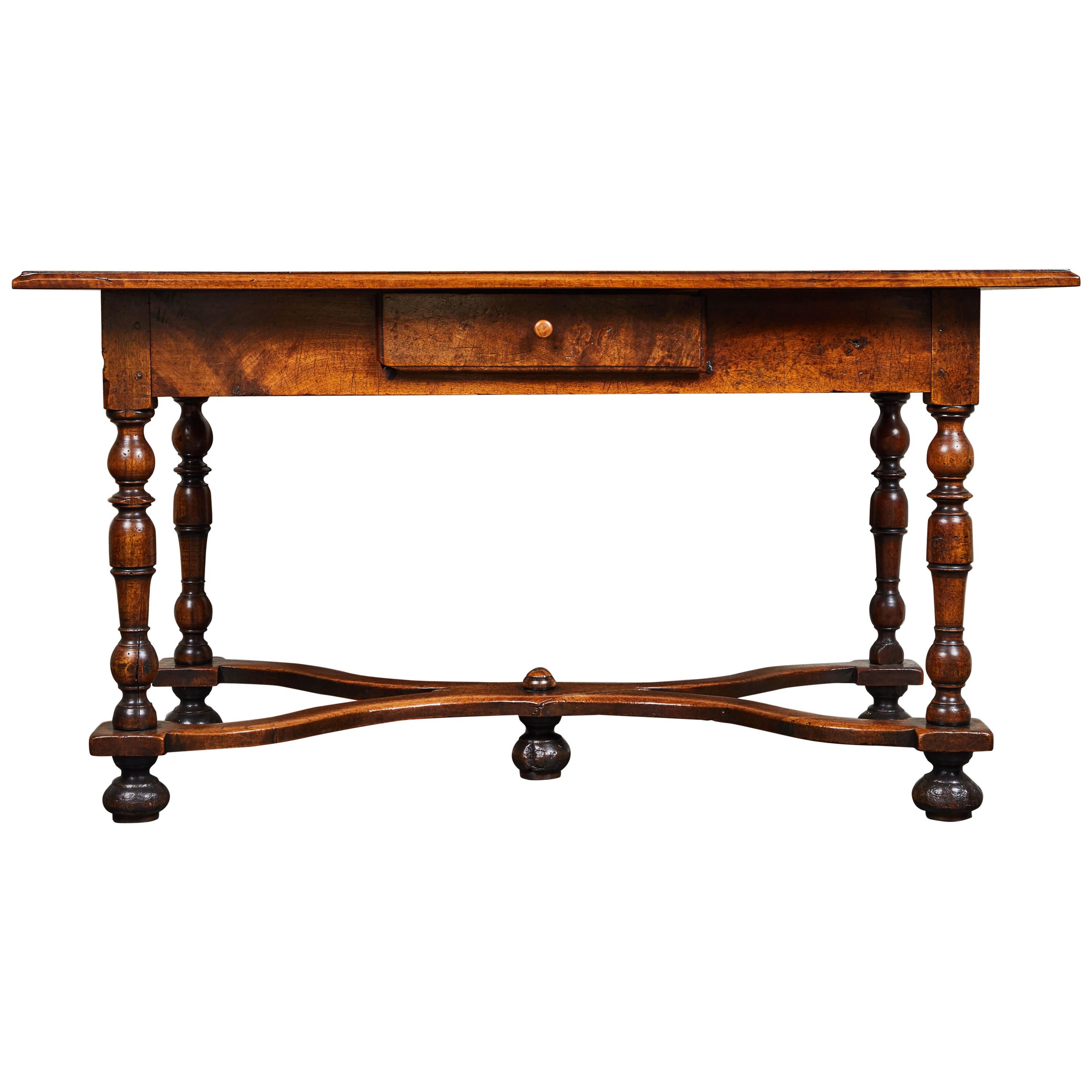 18th Century Louis XIII Walnut Library Table