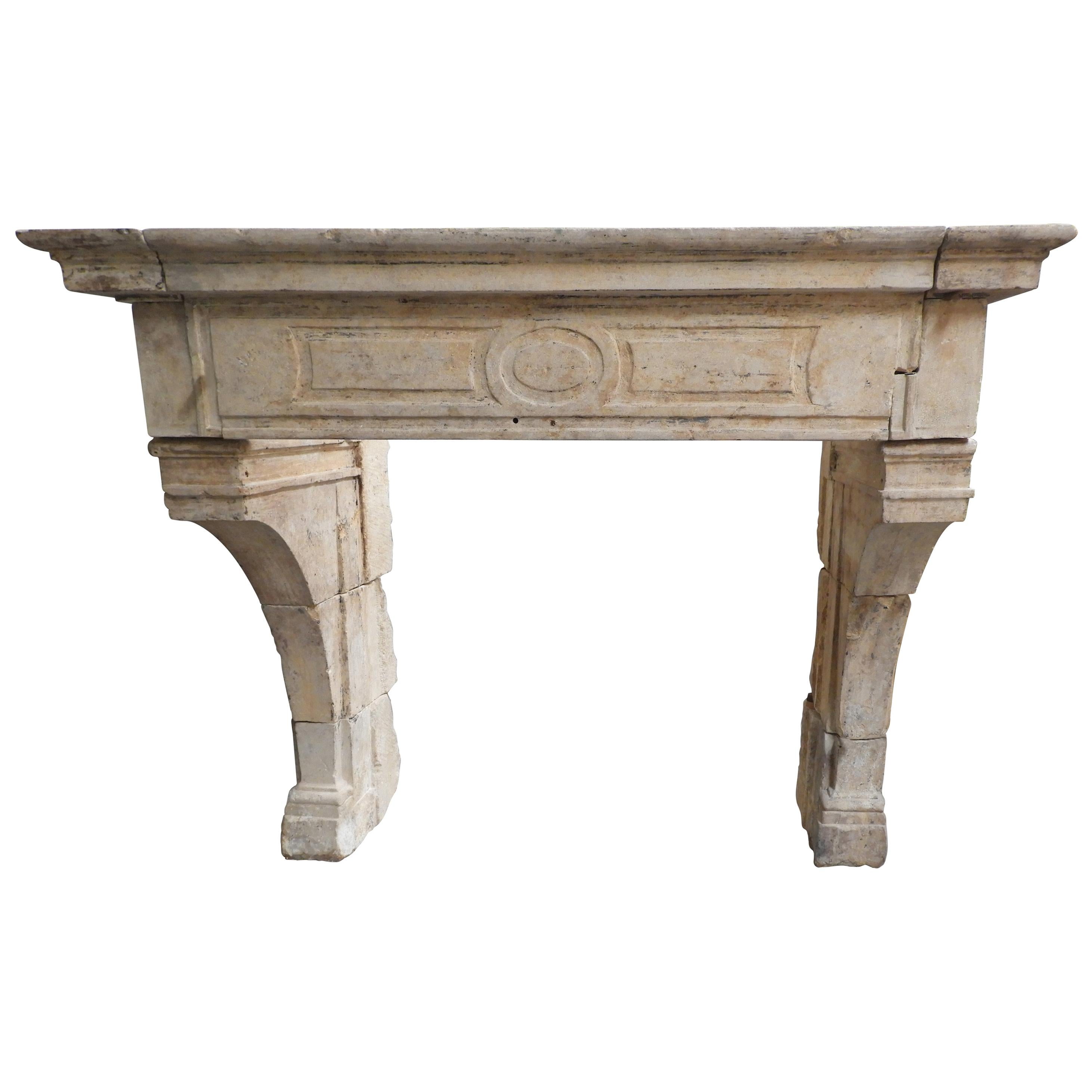 18th Century Louis XIV Fireplace in French Limestone