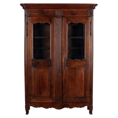 18th Century Louis XIV French Walnut Armoire or Vitrine