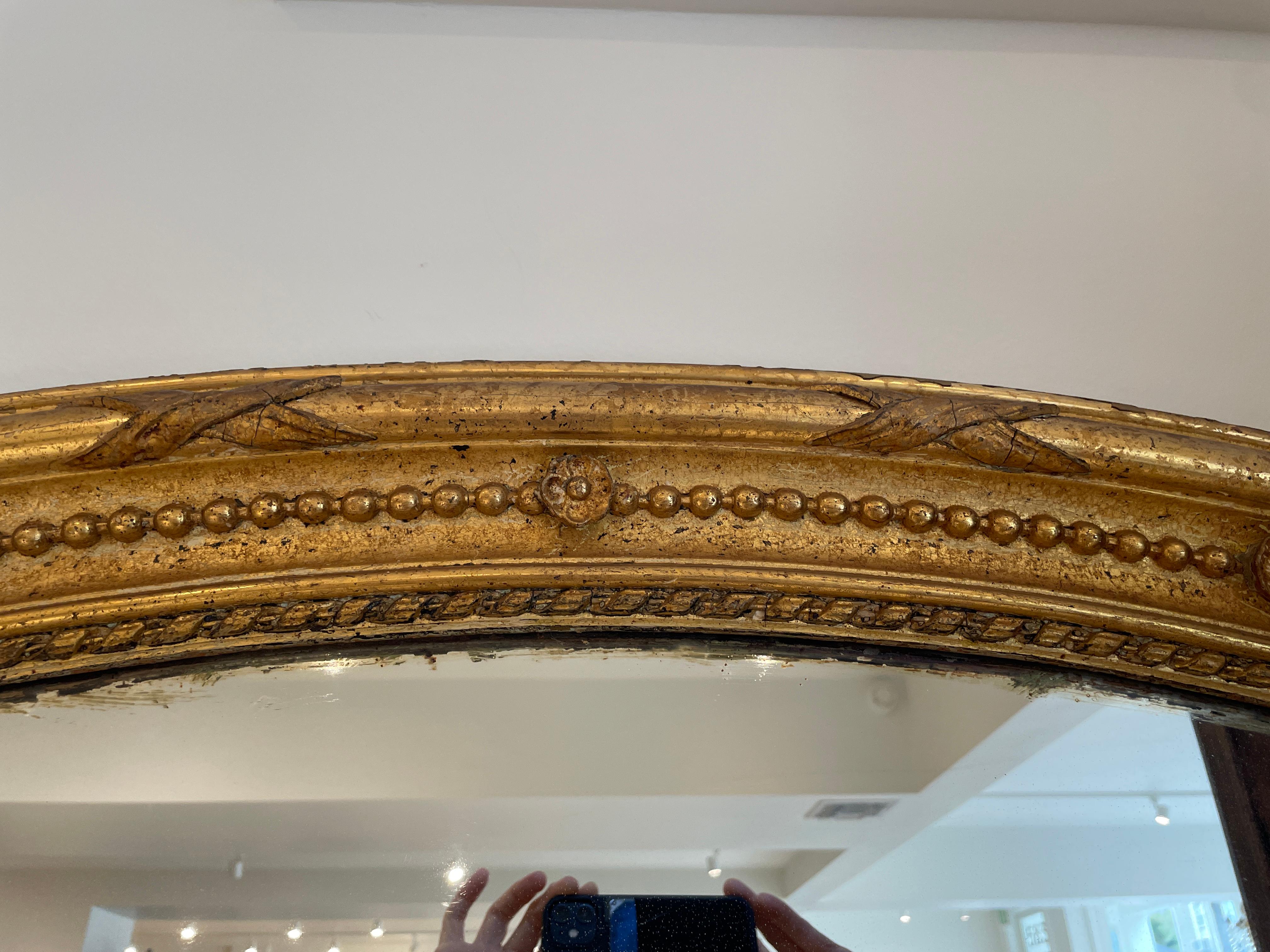 French 18th Century Louis XIV Gilded Mirror