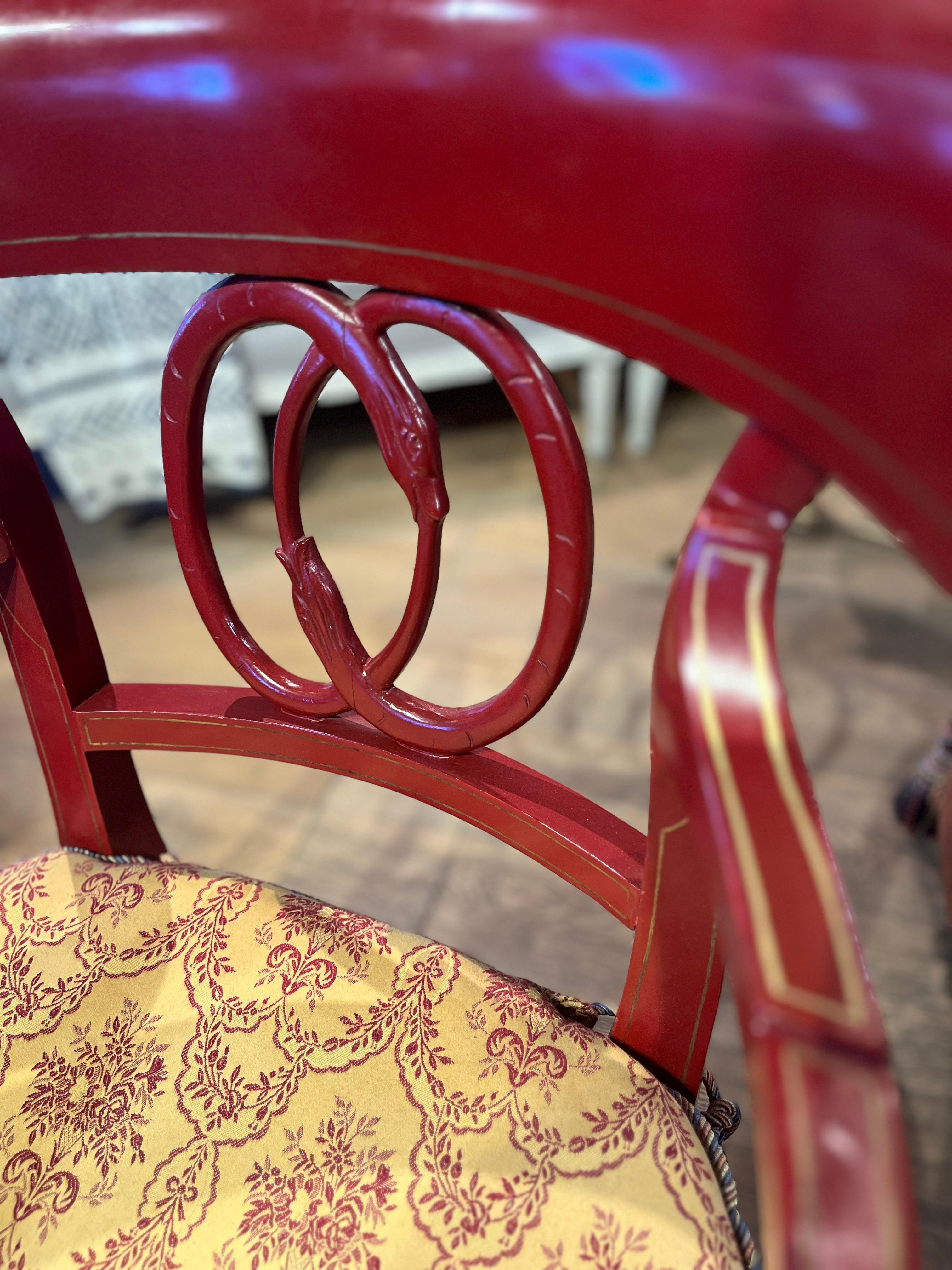Wood 18th Century Louis XIV Lacquered Chairs Set of Eight For Sale