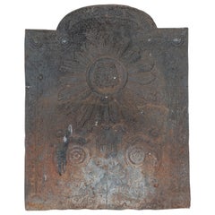 18th Century Louis XIV Period French Iron Fireback