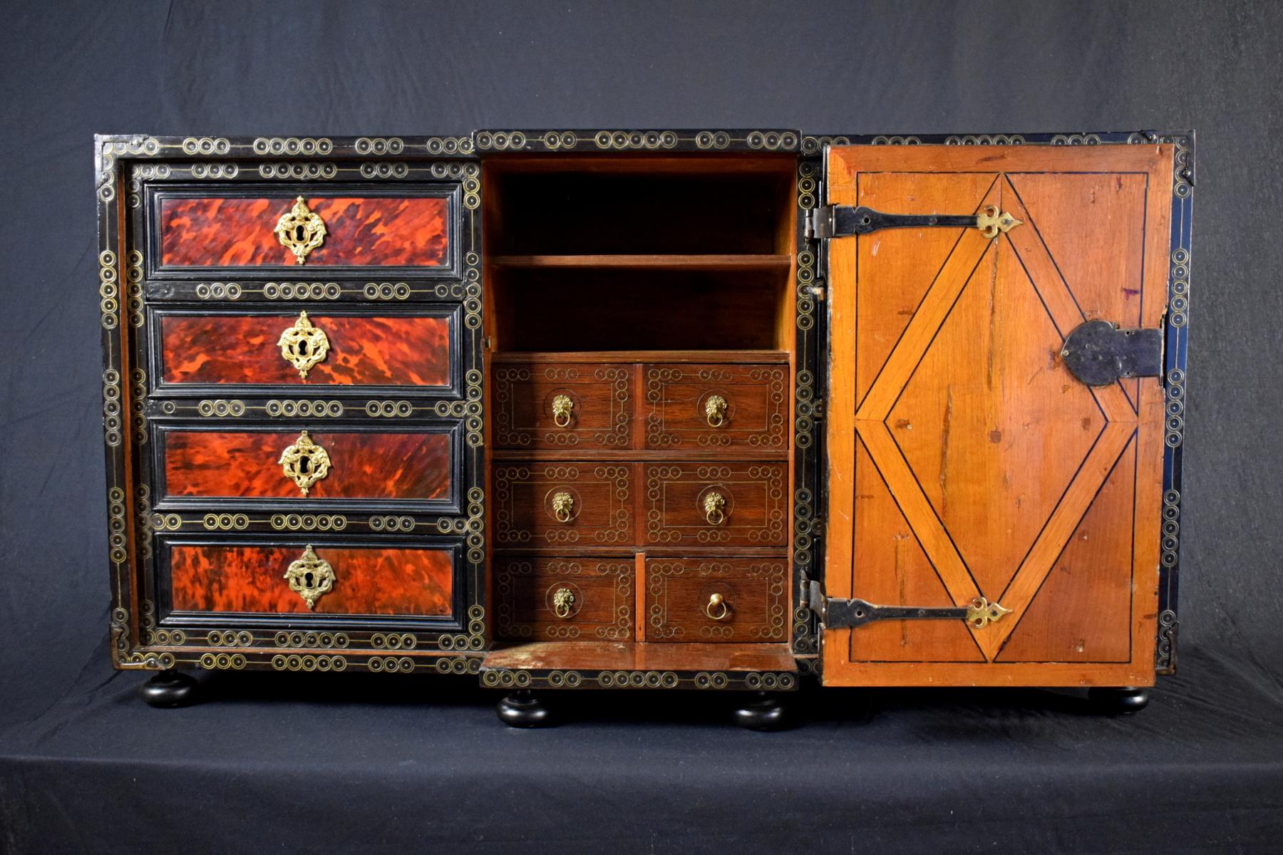 18th Century, Louis XIV Wood Apothecary Cabinet with Gilt Bronze 6
