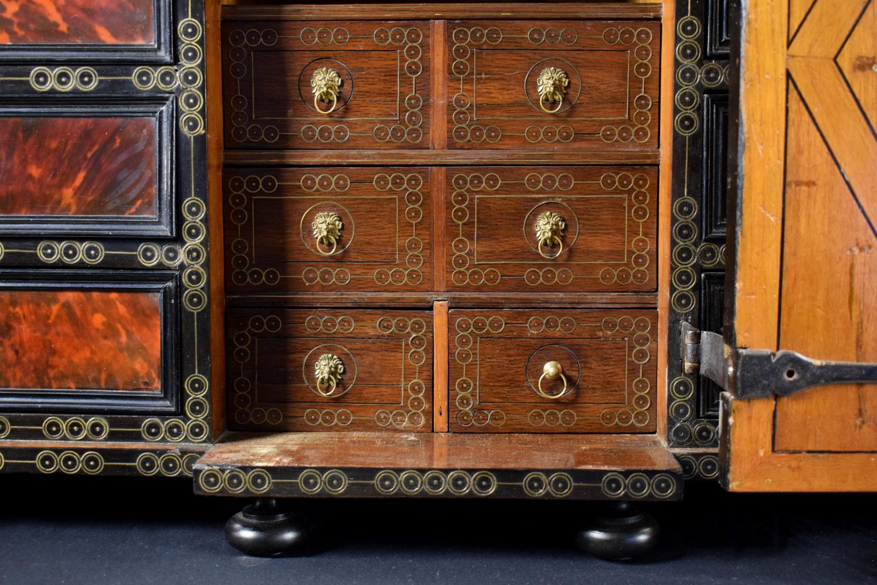 18th Century, Louis XIV Wood Apothecary Cabinet with Gilt Bronze 7