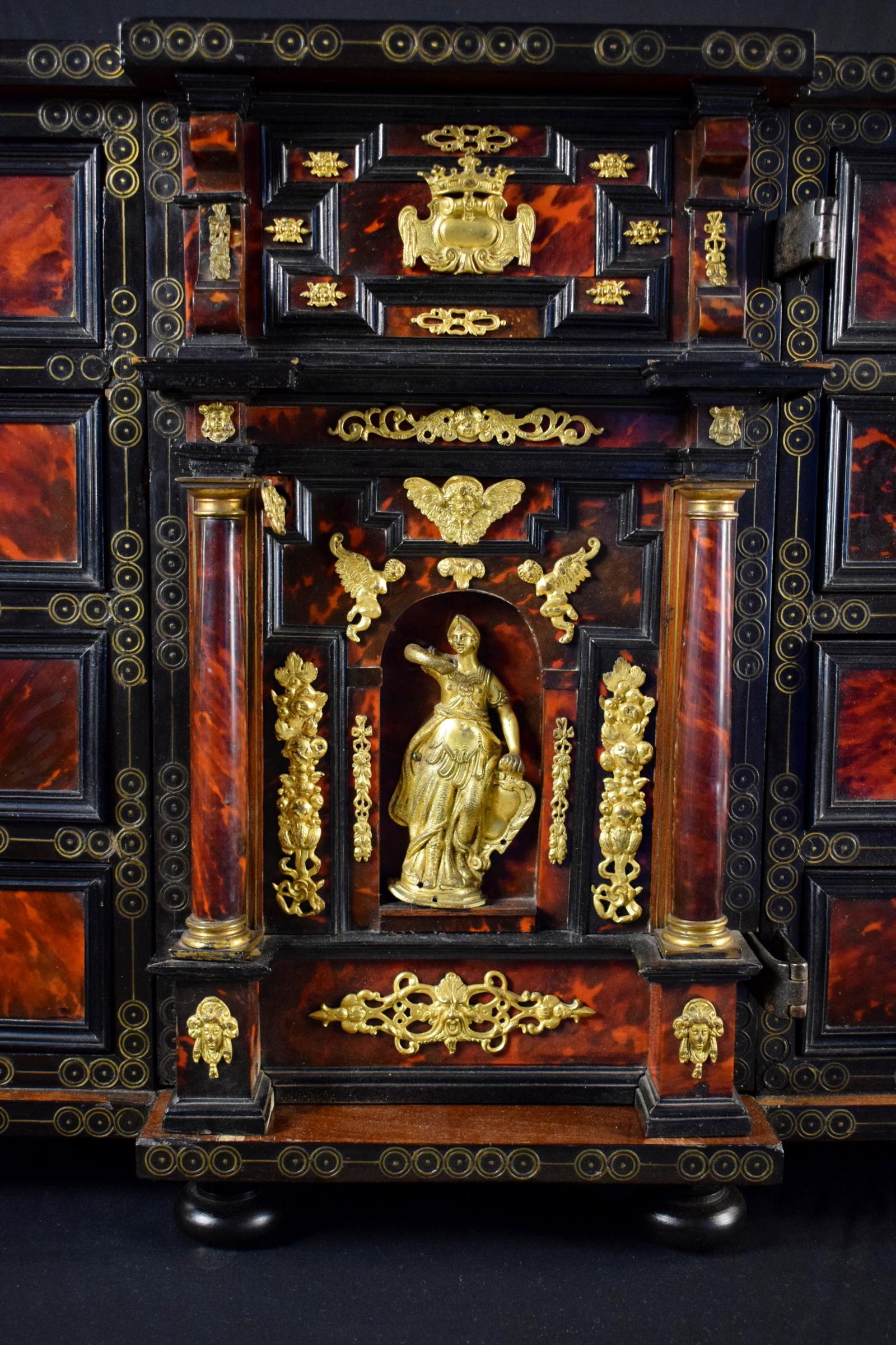 18th Century, Louis XIV Wood Apothecary Cabinet with Gilt Bronze 9