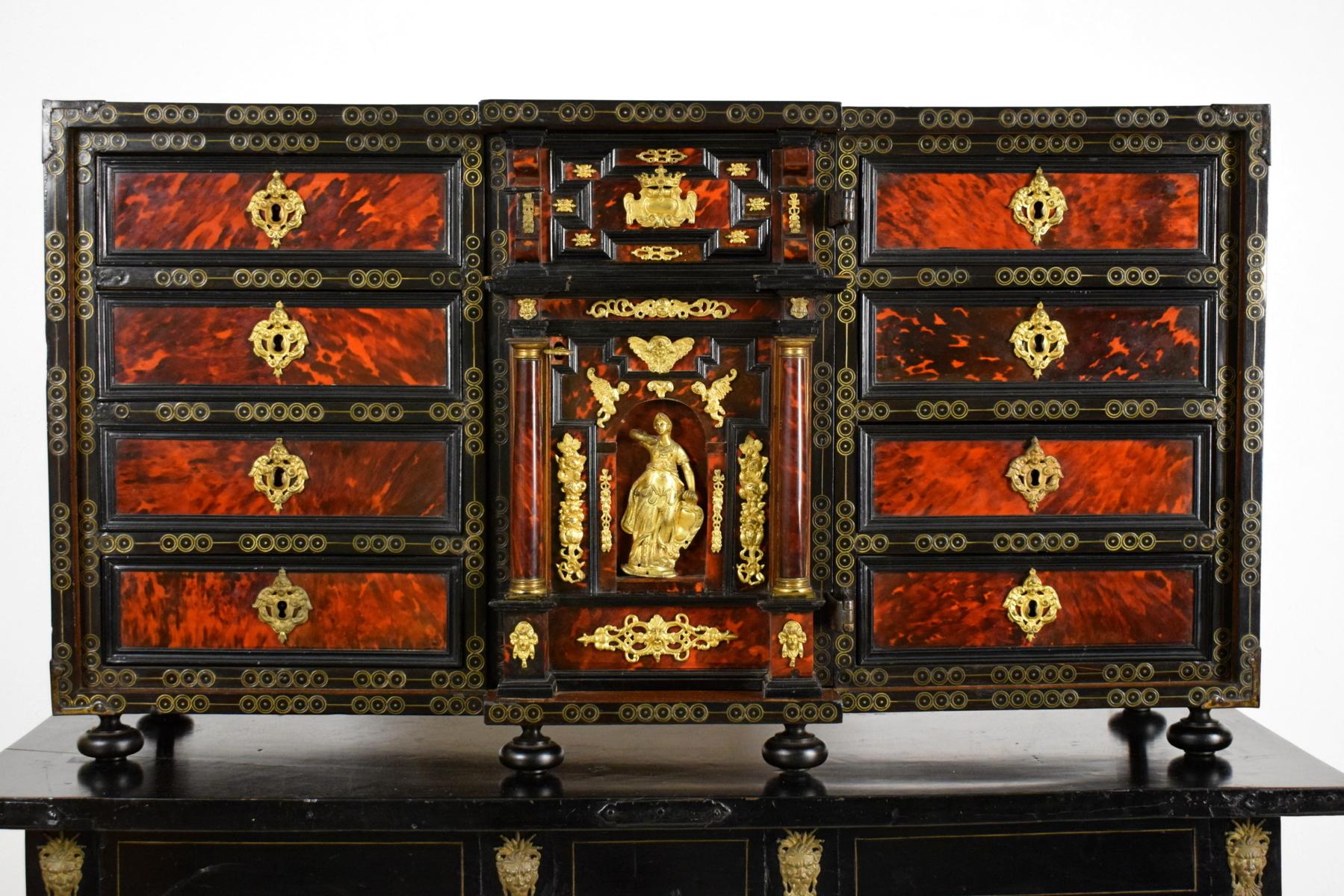 18th Century, Louis XIV Wood Apothecary Cabinet with Gilt Bronze 2