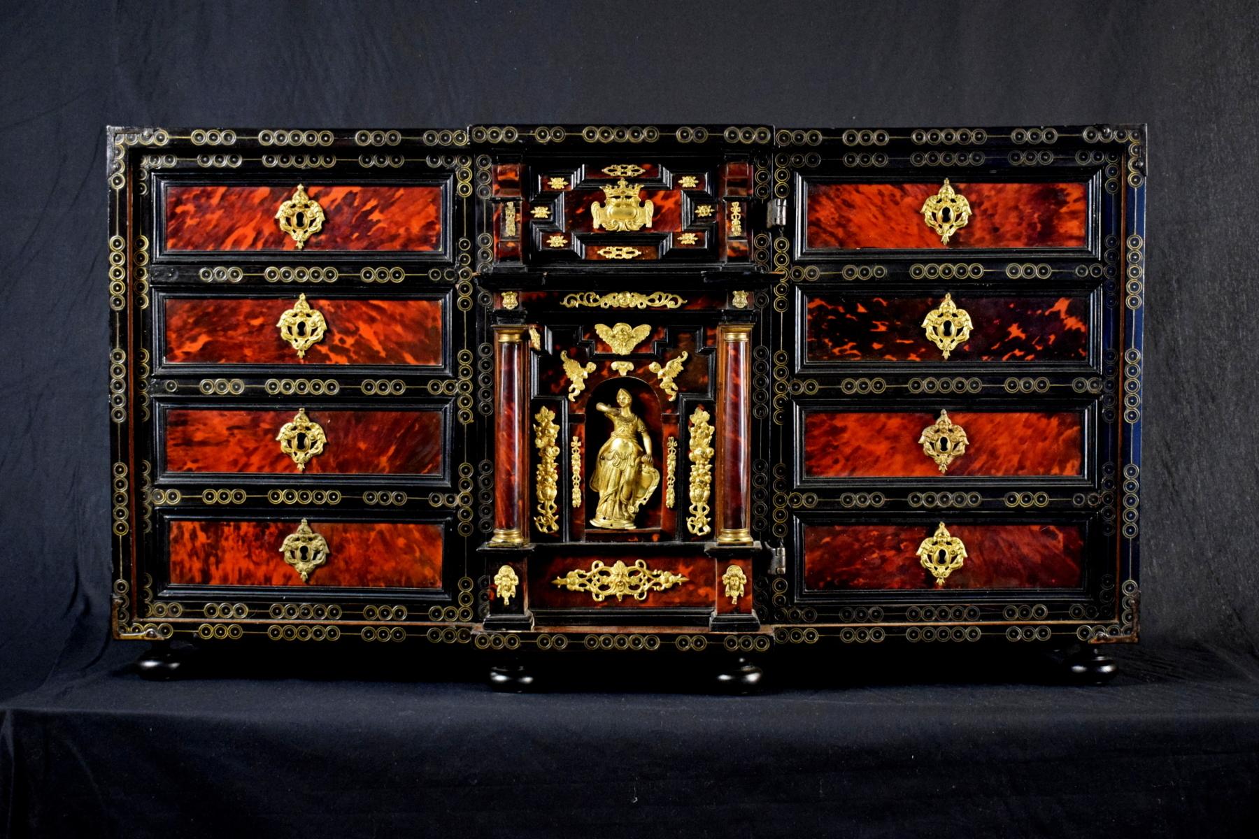 18th Century, Louis XIV Wood Apothecary Cabinet with Gilt Bronze 4