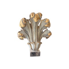 18th Century Louis XIV Wood Plume Fragment on Stand