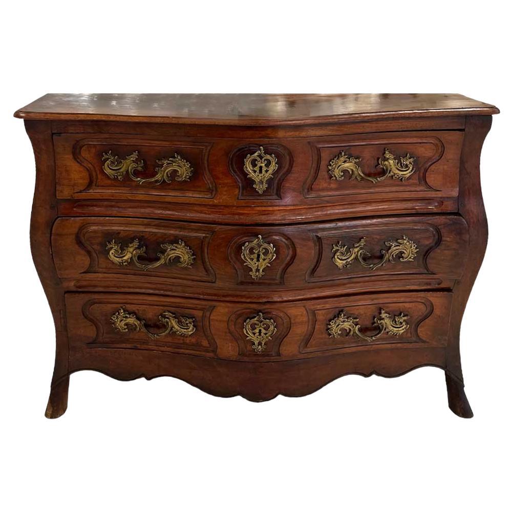 18th Century Louis XIV/XV Walnut Commode with Hoof Foot For Sale