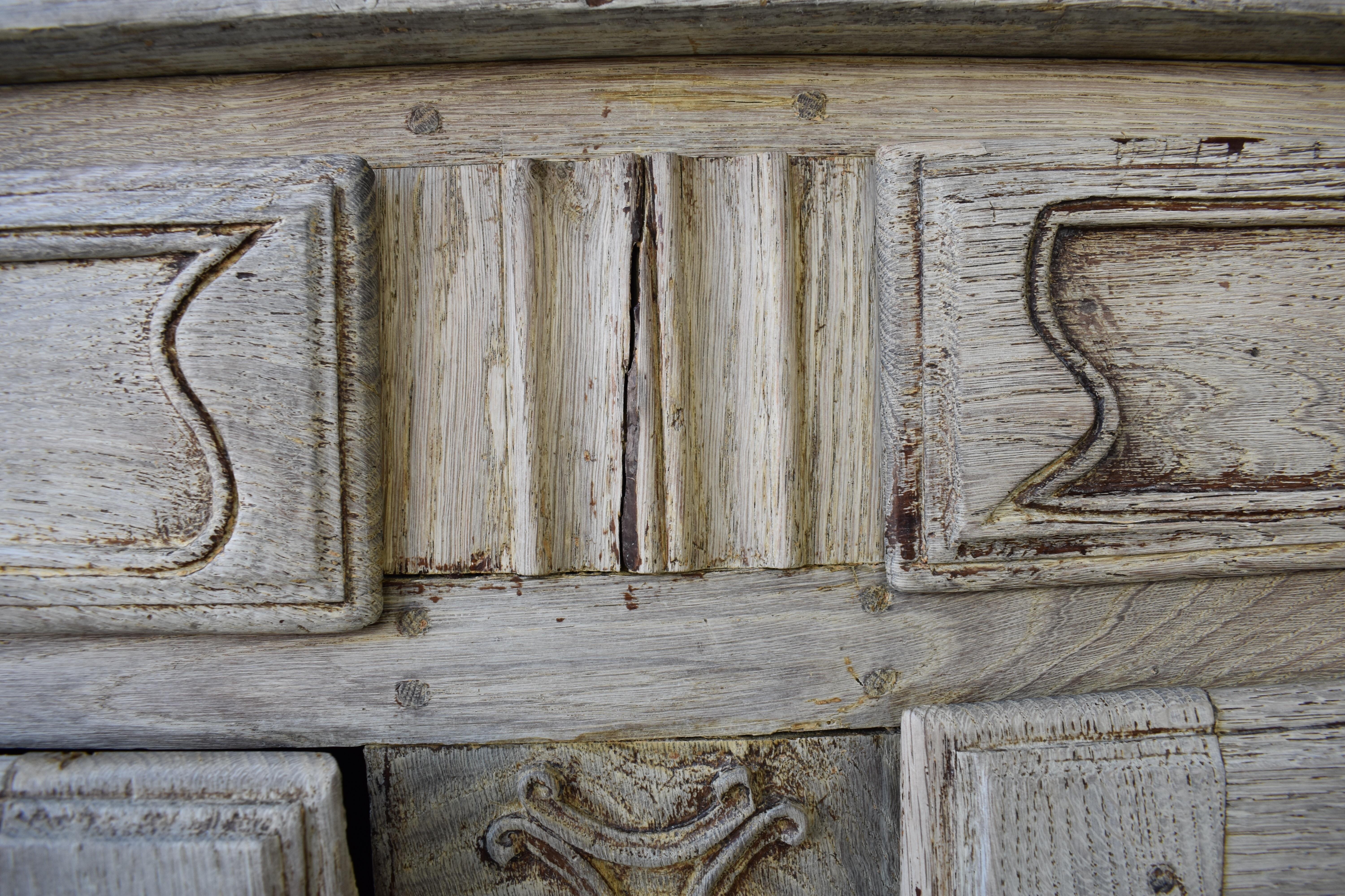 18th Century Louis XV Bleached Oak Buffet/Enfilade 5