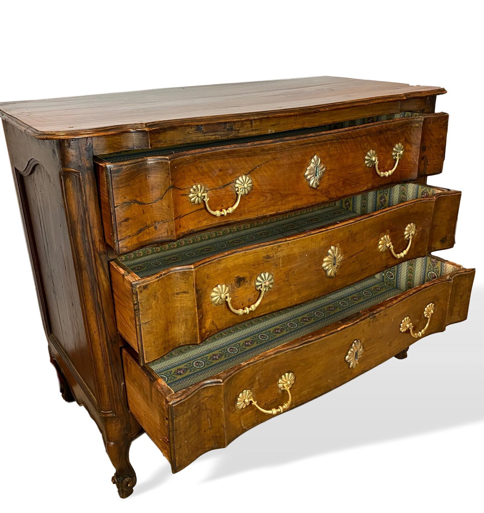 18th Century Louis XV Carved Cherry Commode, French, circa 1750 1