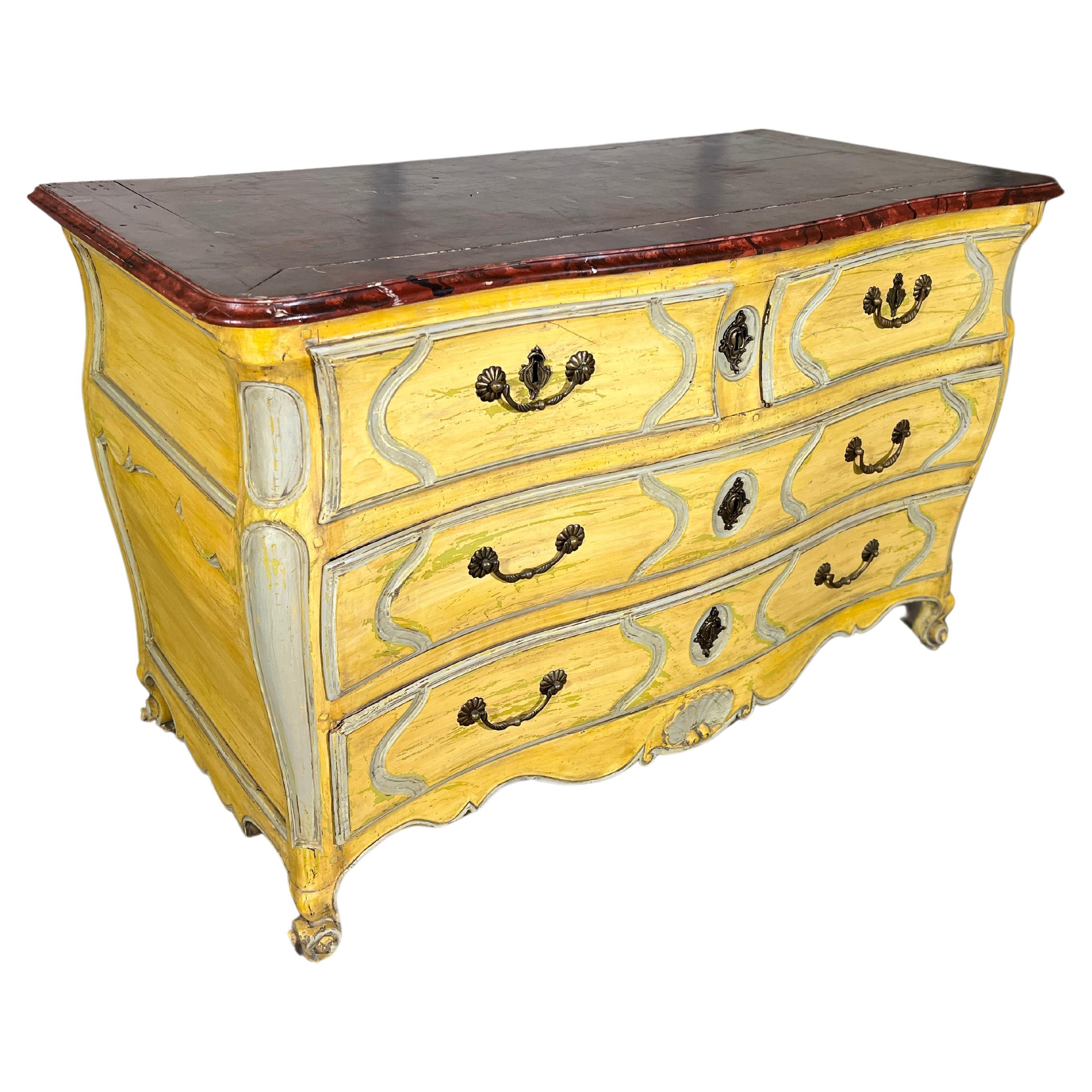 18th Century Louis XV Chest Snail Feet For Sale