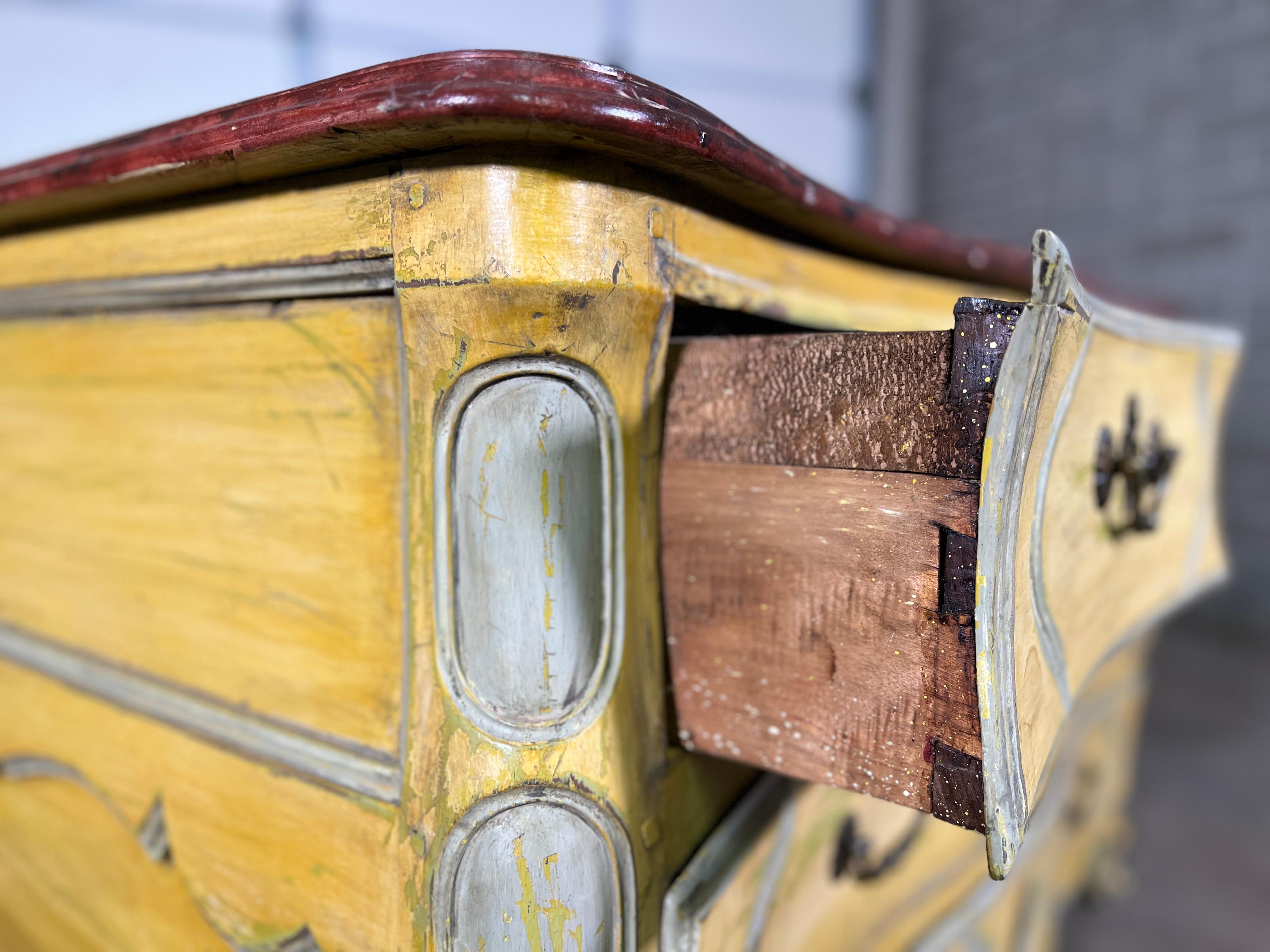 18th Century Louis XV Chest with Snail feet. Very old and unique piece.  See pics