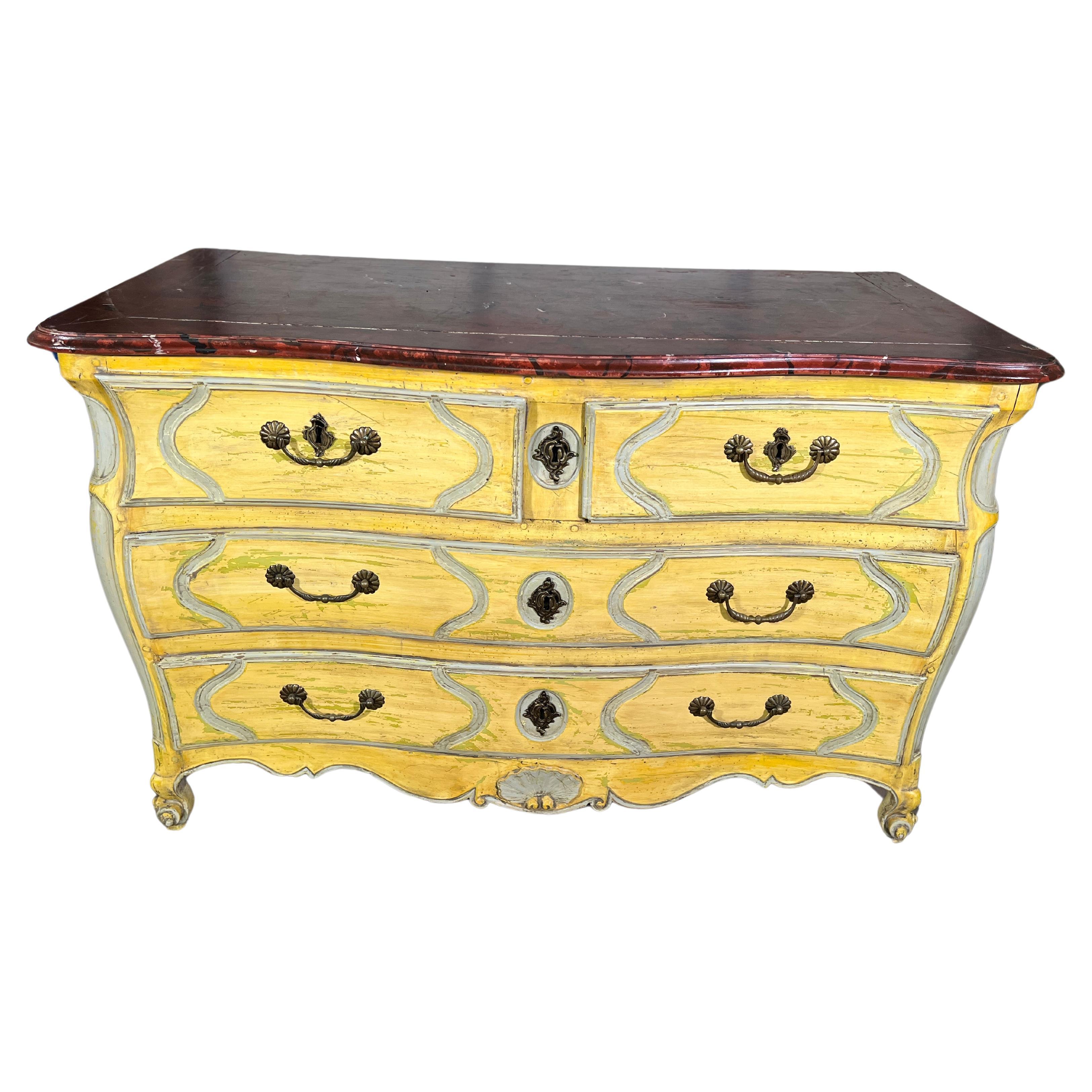 18th Century Louis XV Chest with Snail feet For Sale