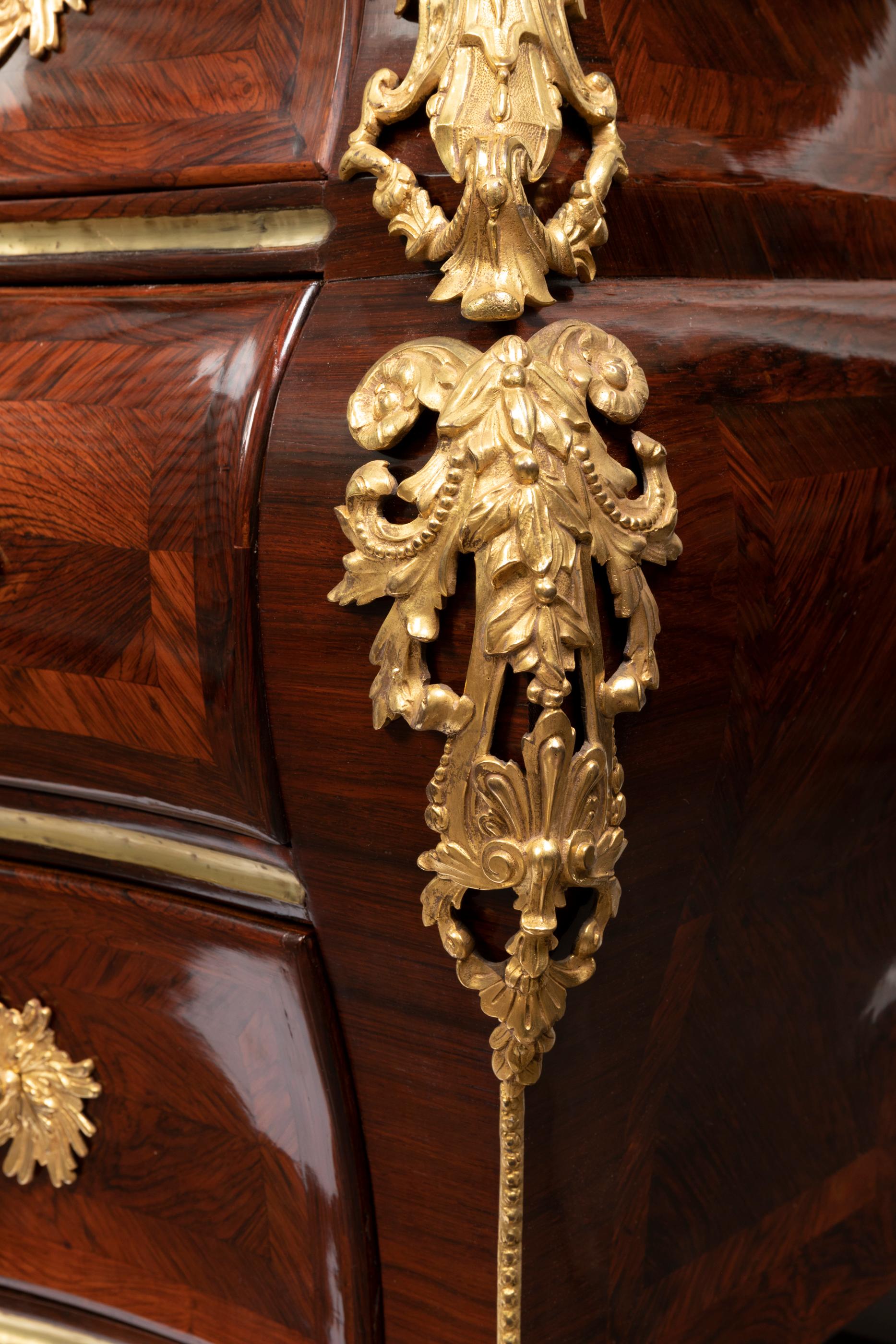 Rosewood 18th Century, Louis XV Commode, Traces of a Stamp by M. Criaerd For Sale