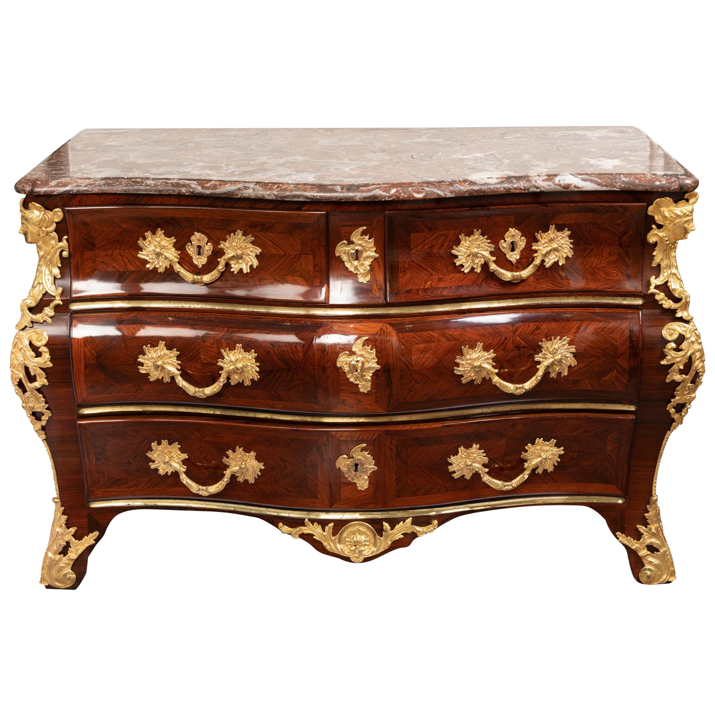 18th Century, Louis XV Commode, Traces of a Stamp by M. Criaerd For Sale