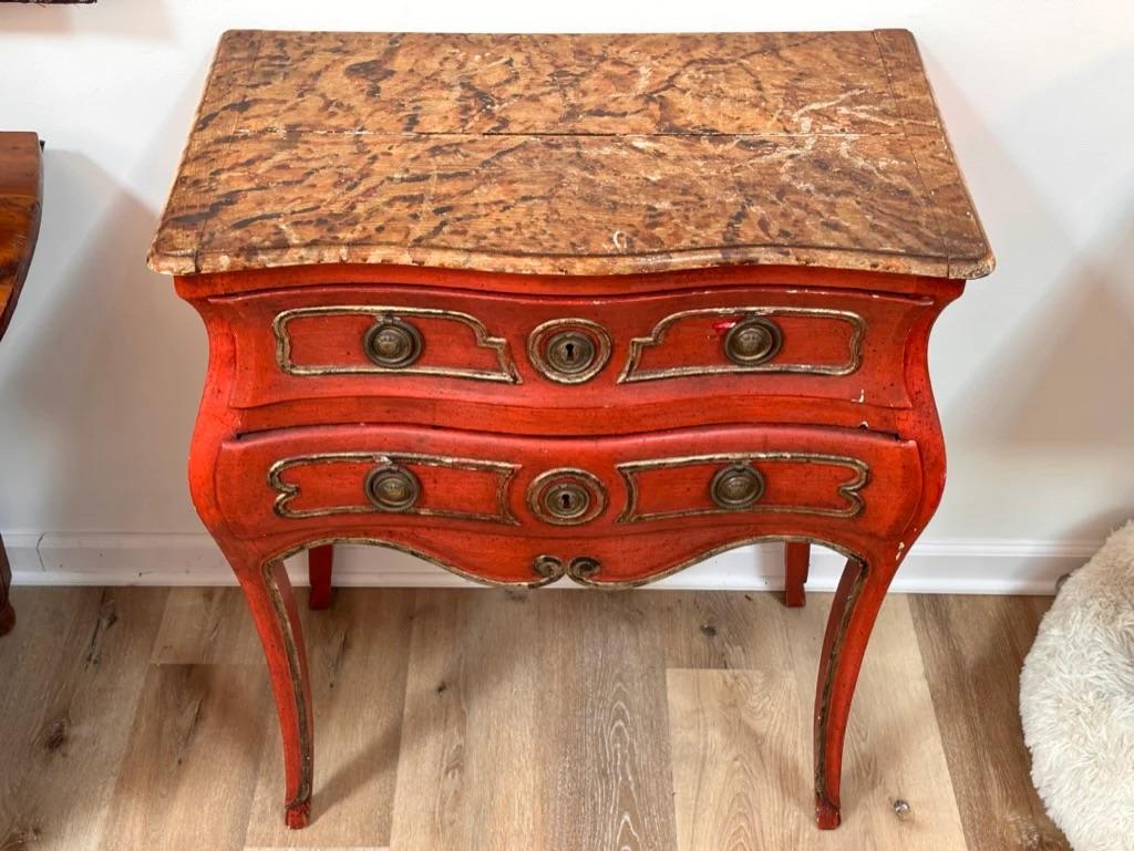 18th Century Louis XV Commode with Faux Marble Top In Good Condition For Sale In Charlottesville, VA