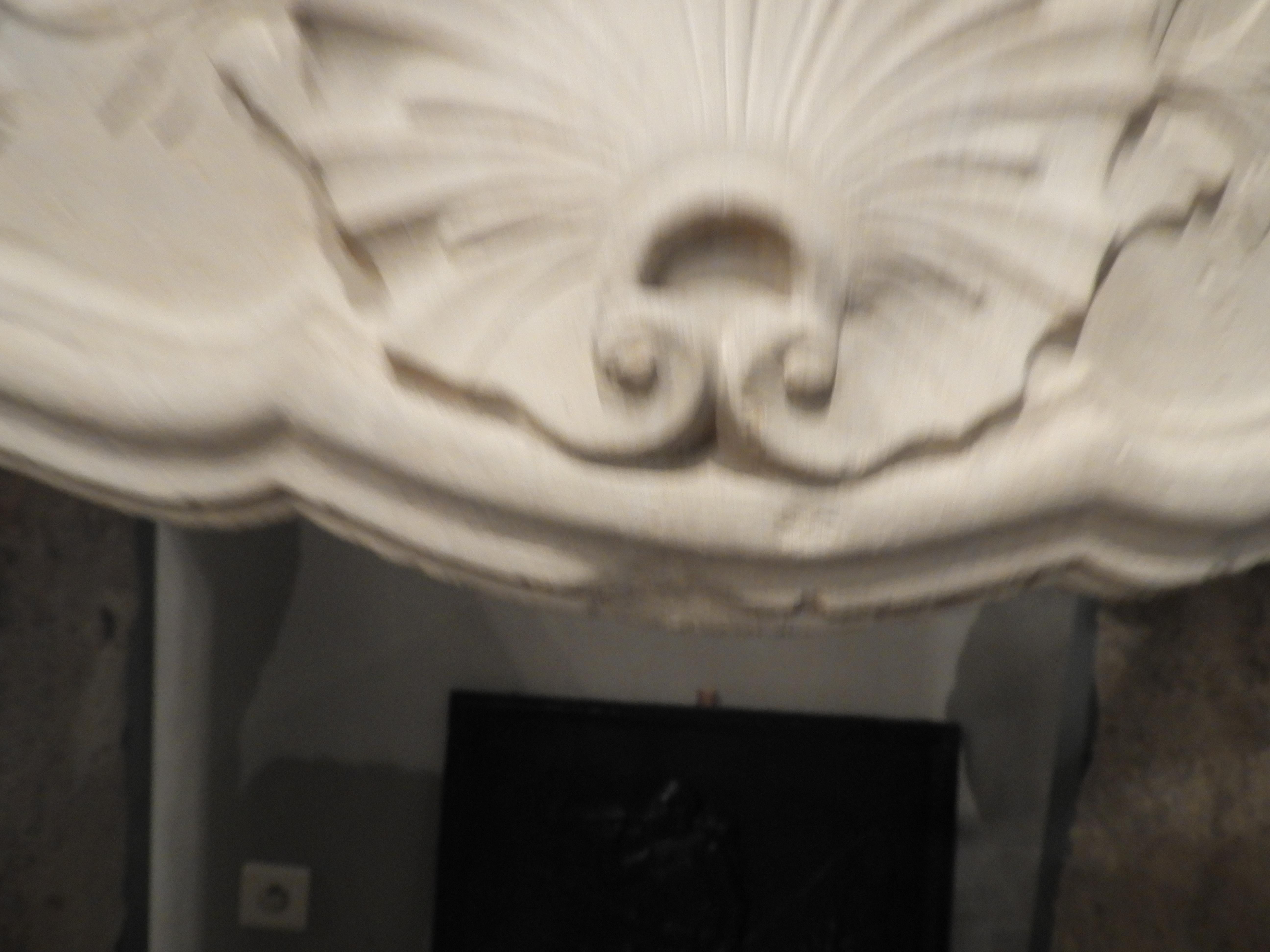 Hand-Carved 18th Century Louis XV Decorative Fireplace in French Limestone For Sale