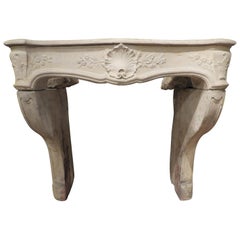 18th Century Louis XV Decorative Fireplace in French Limestone