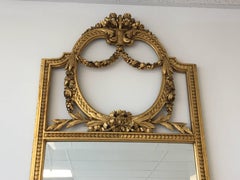 18th Century Louis XV French Giltwood Demilune Console Table and Mirror