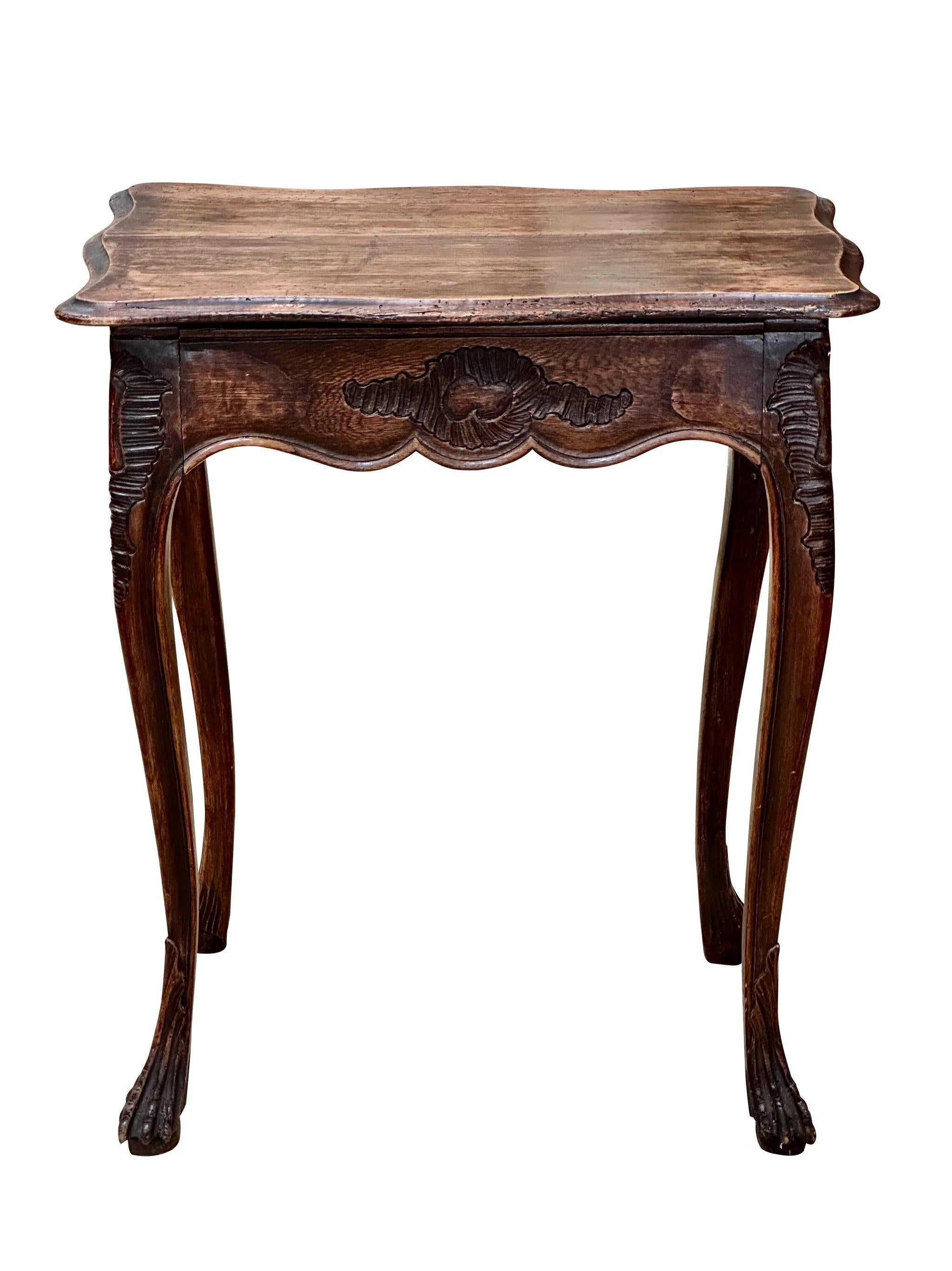18th Century Louis XV French Provincial Side Table For Sale 1